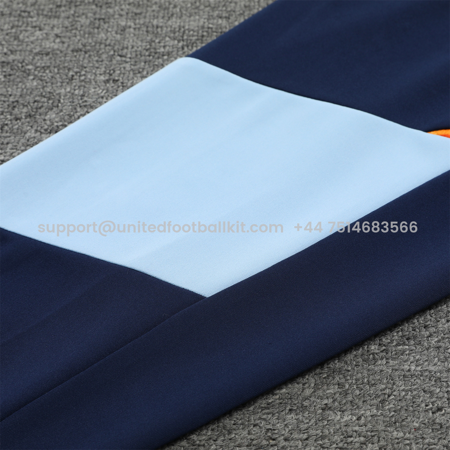 Unitedfootballkit.com | Real Madrid 24-25 Training Hoodie Set - Light Blue Hoodie and Deep Blue Pants -Customize Name, Number and Patch | Worldwide Shipping