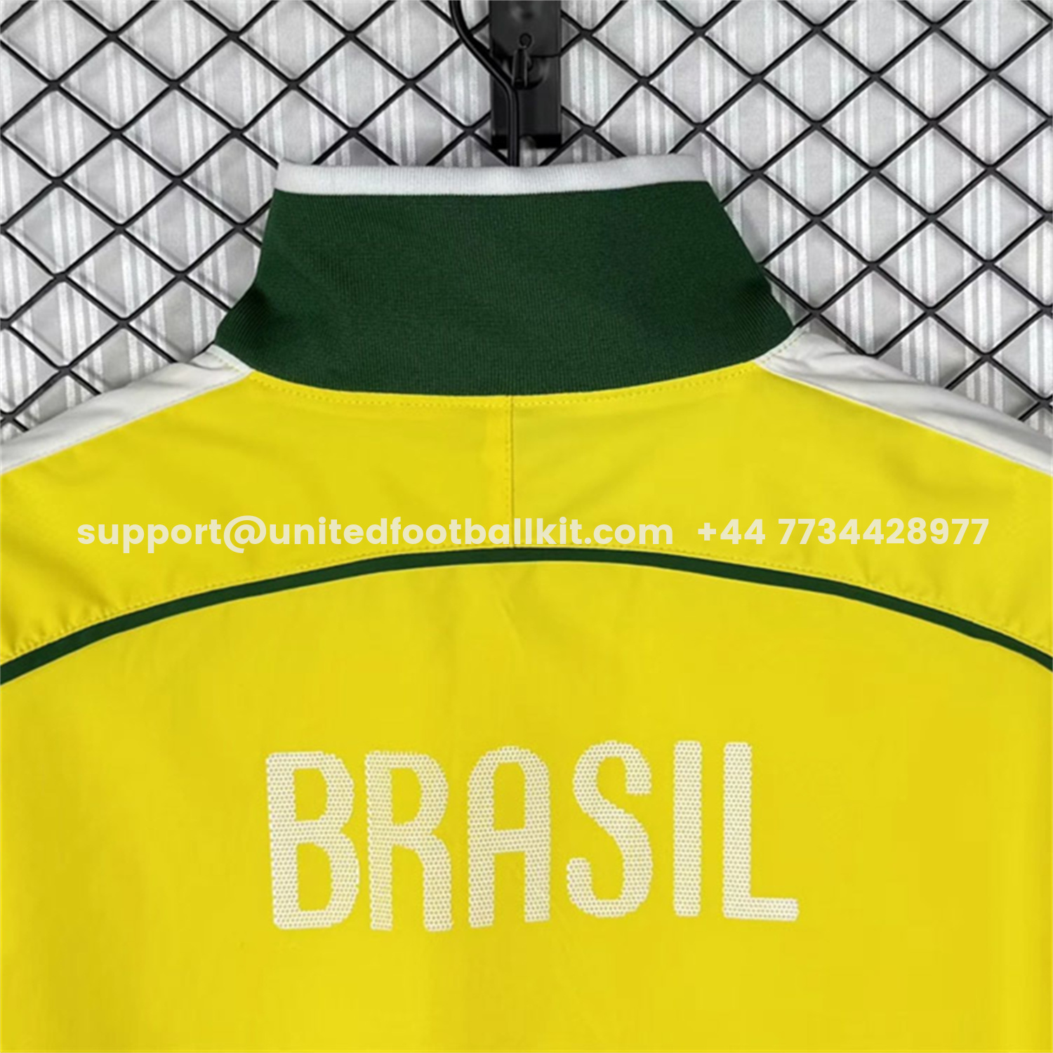 Unitedfootballkit.com | Retro Brazil 2010 Home Yellow Windbreaker -Customize Name, Number and Patch | Worldwide Shipping