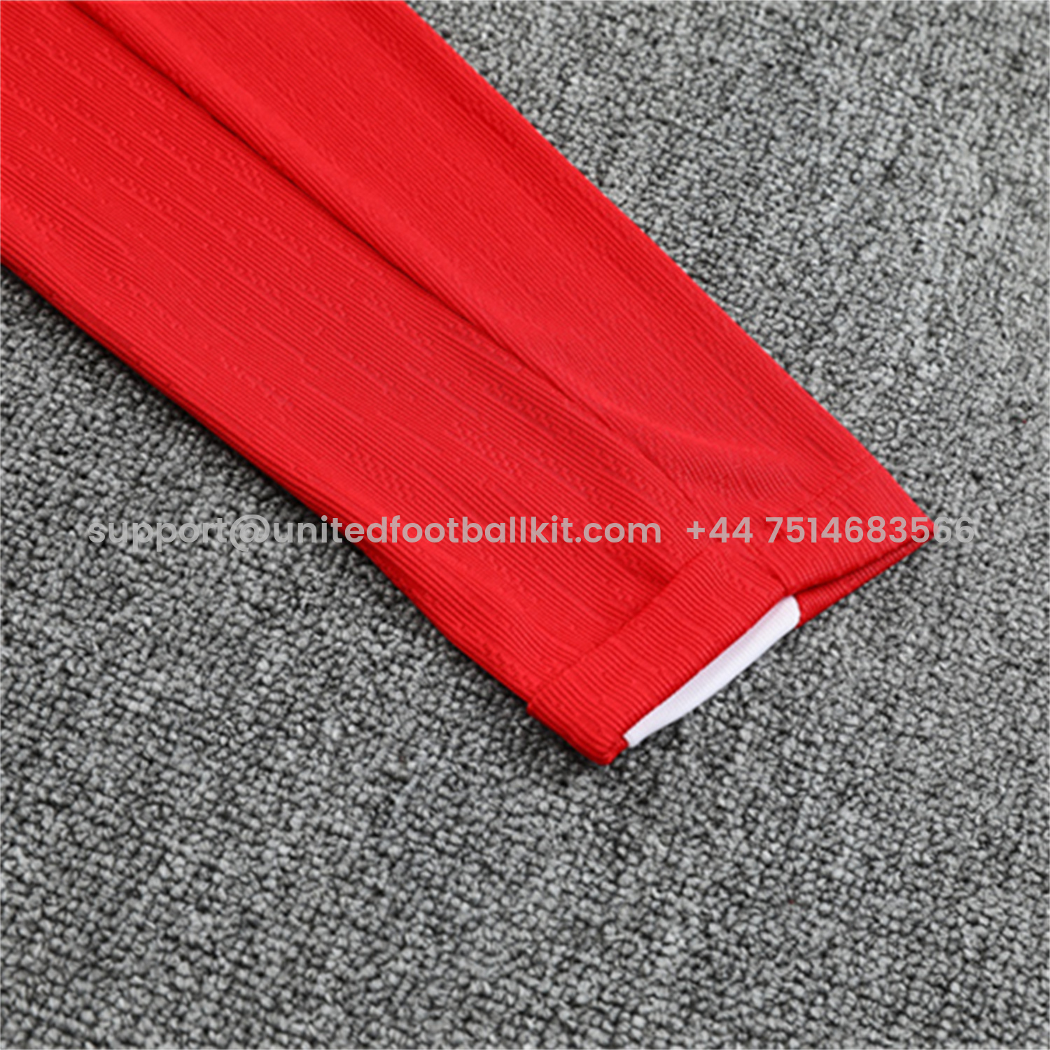 Unitedfootballkit.com | Paris Saint-Germain PSG 25-26 Kid Long Sleeves Training Set - Red Top & Royal Blue Pants -Customize Name, Number and Patch | Worldwide Shipping