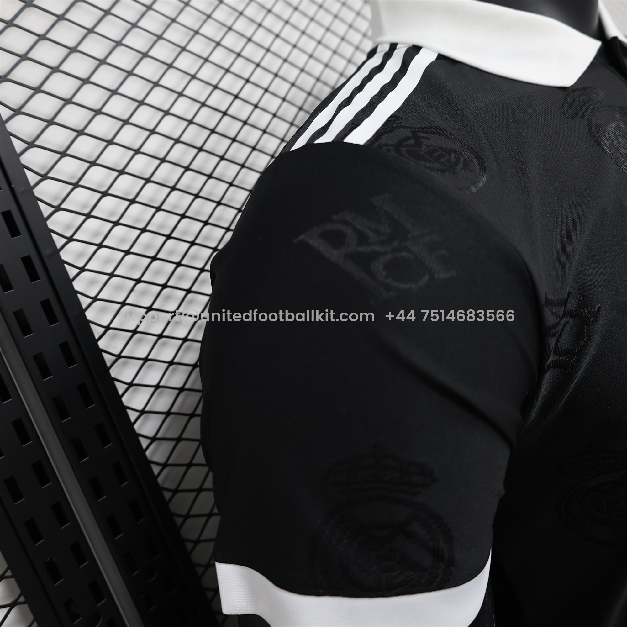 Unitedfootballkit.com | Real Madrid 24-25 Black LOGO Special Edition Jersey - Player Version -Customize Name, Number and Patch | Worldwide Shipping