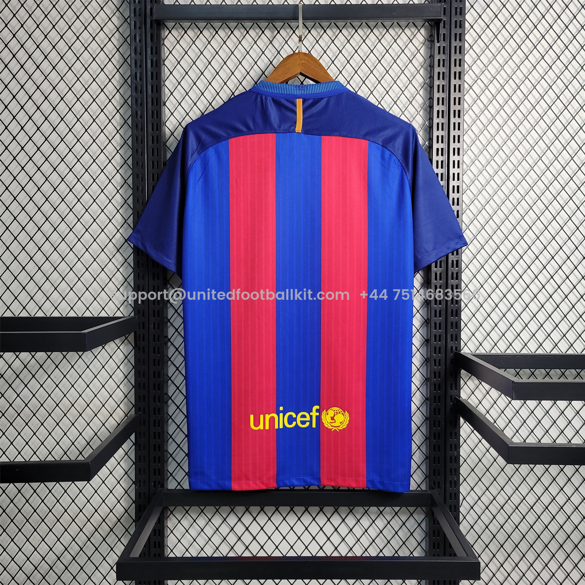 Unitedfootballkit.com | Retro Barcelona 16-17 Home Stadium Jersey -Customize Name, Number and Patch | Worldwide Shipping