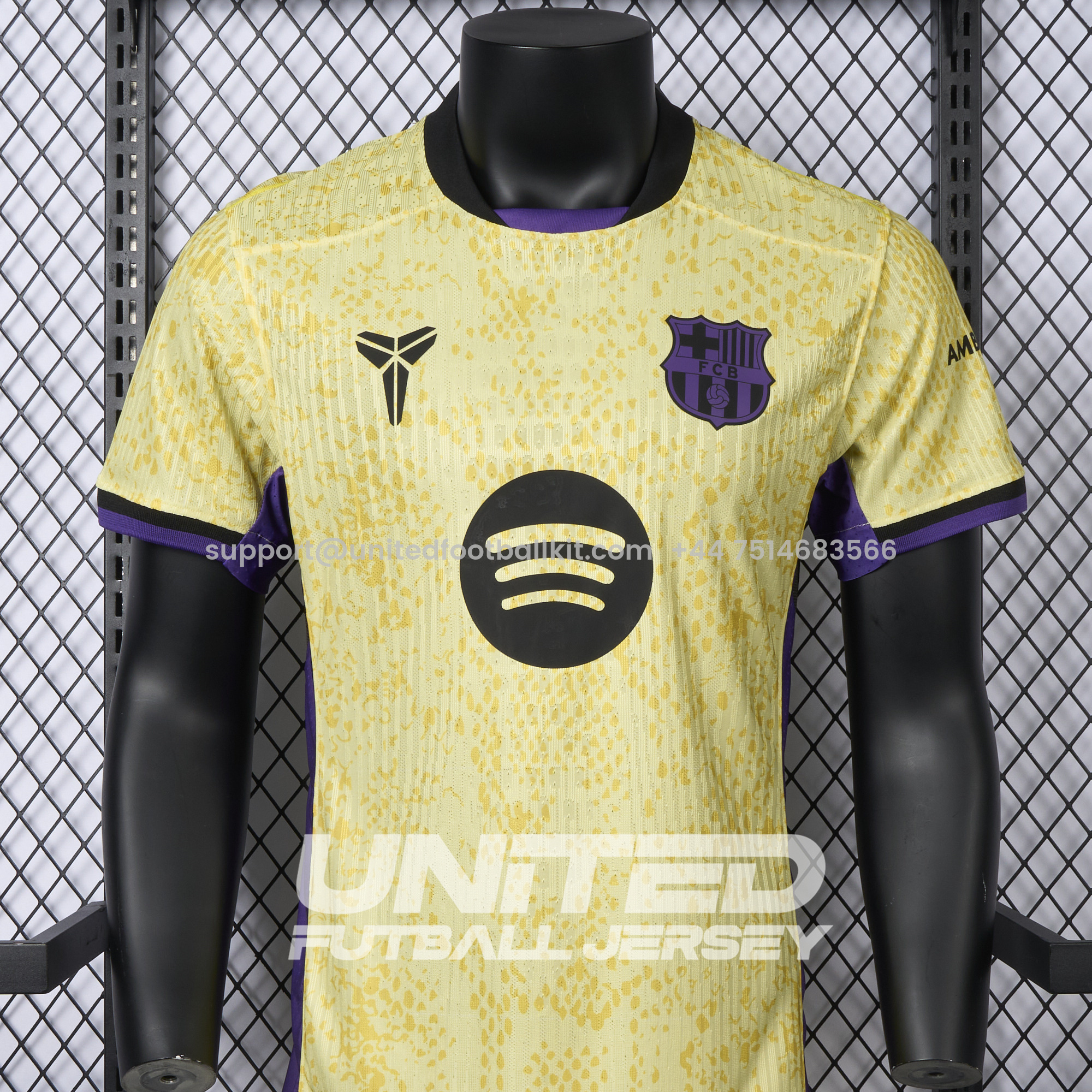 Unitedfootballkit.com | Barcelona 24-25 KOBE Co-branded Jersey - Player Version -Customize Name, Number and Patch | Worldwide Shipping