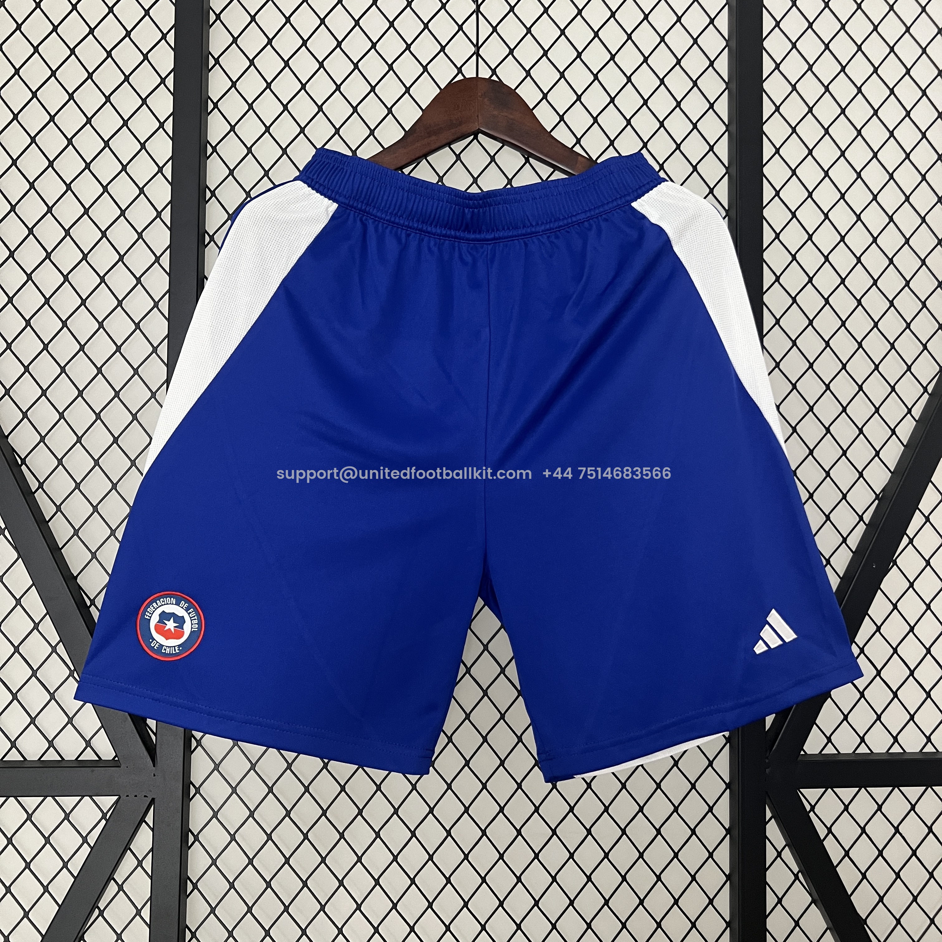 Unitedfootballkit.com | Chile 2024 Home Shorts - Fans Version -Customize Name, Number and Patch | Worldwide Shipping