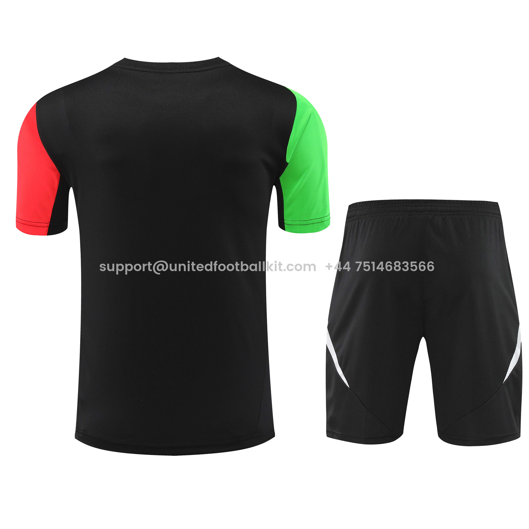 Unitedfootballkit.com | Arsenal 24-25 Short-Sleeve Training Set - Black -Customize Name, Number and Patch | Worldwide Shipping