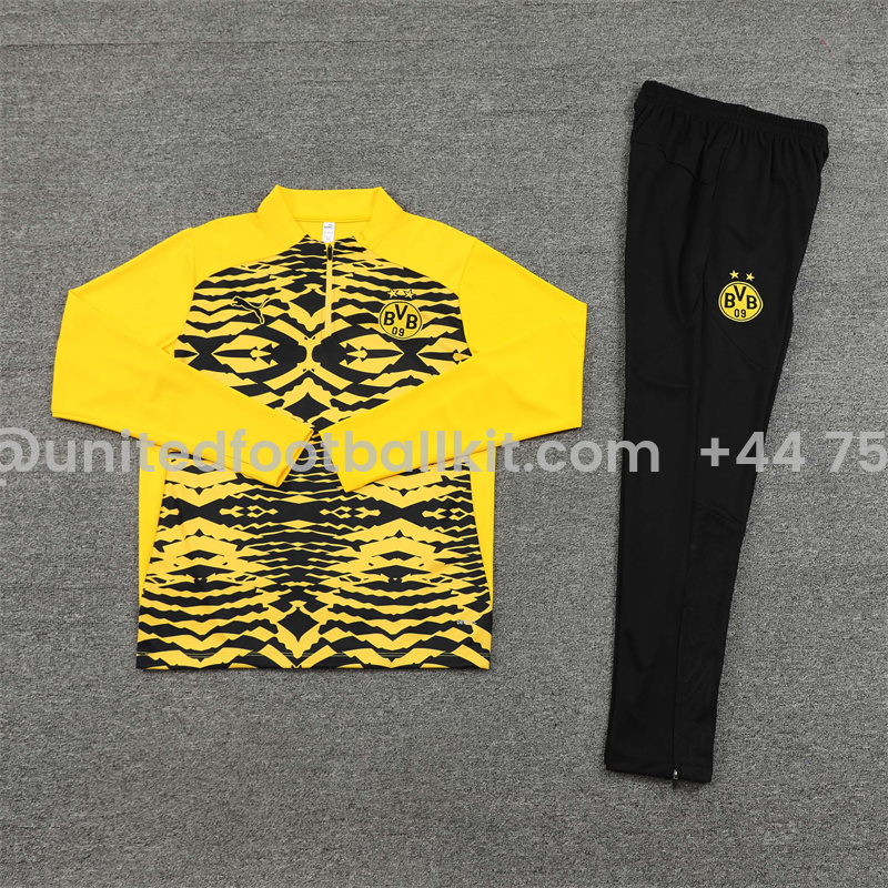 Unitedfootballkit.com | Dortmund 24-25 Long Sleeve Training Set - Yellow Camouflage -Customize Name, Number and Patch | Worldwide Shipping