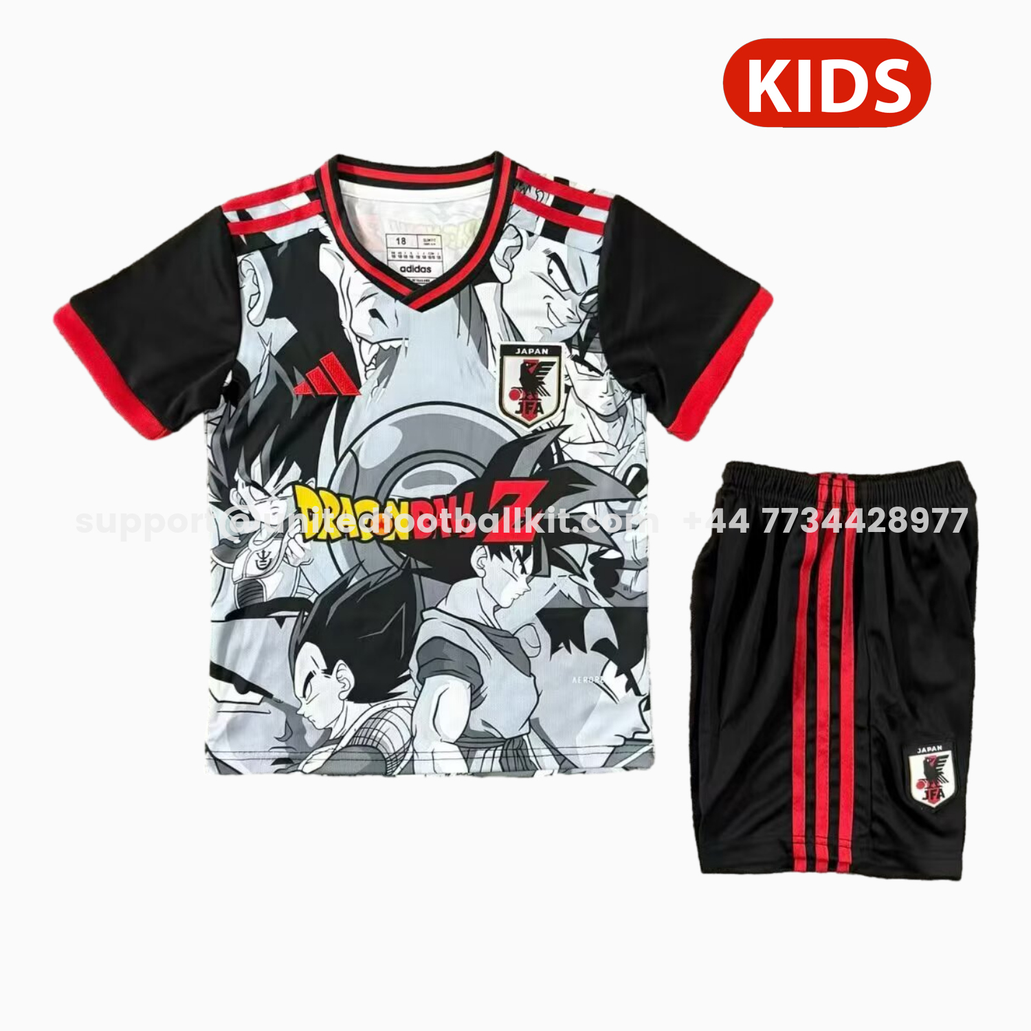 Unitedfootballkit.com | Japan 25-26 Dragon Z Comic Style Special Kids Kit -Customize Name, Number and Patch | Worldwide Shipping