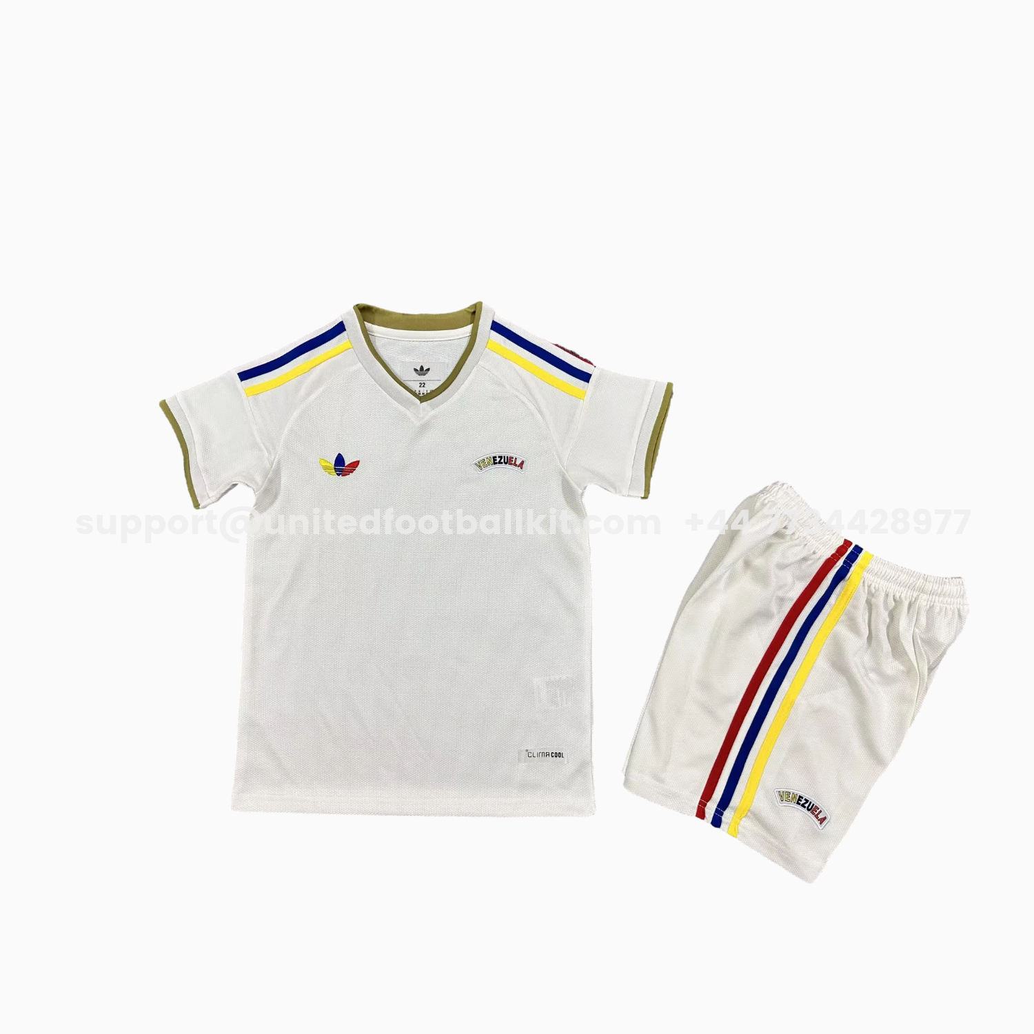 Unitedfootballkit.com | Venezuela 2026 Away Kids Kit -Customize Name, Number and Patch | Worldwide Shipping
