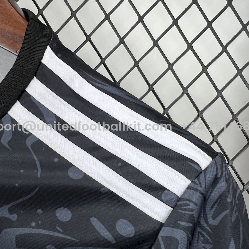 Unitedfootballkit.com | Real Madrid 24-25 Dragons Pattern Black Special Edition Jersey -Customize Name, Number and Patch | Worldwide Shipping