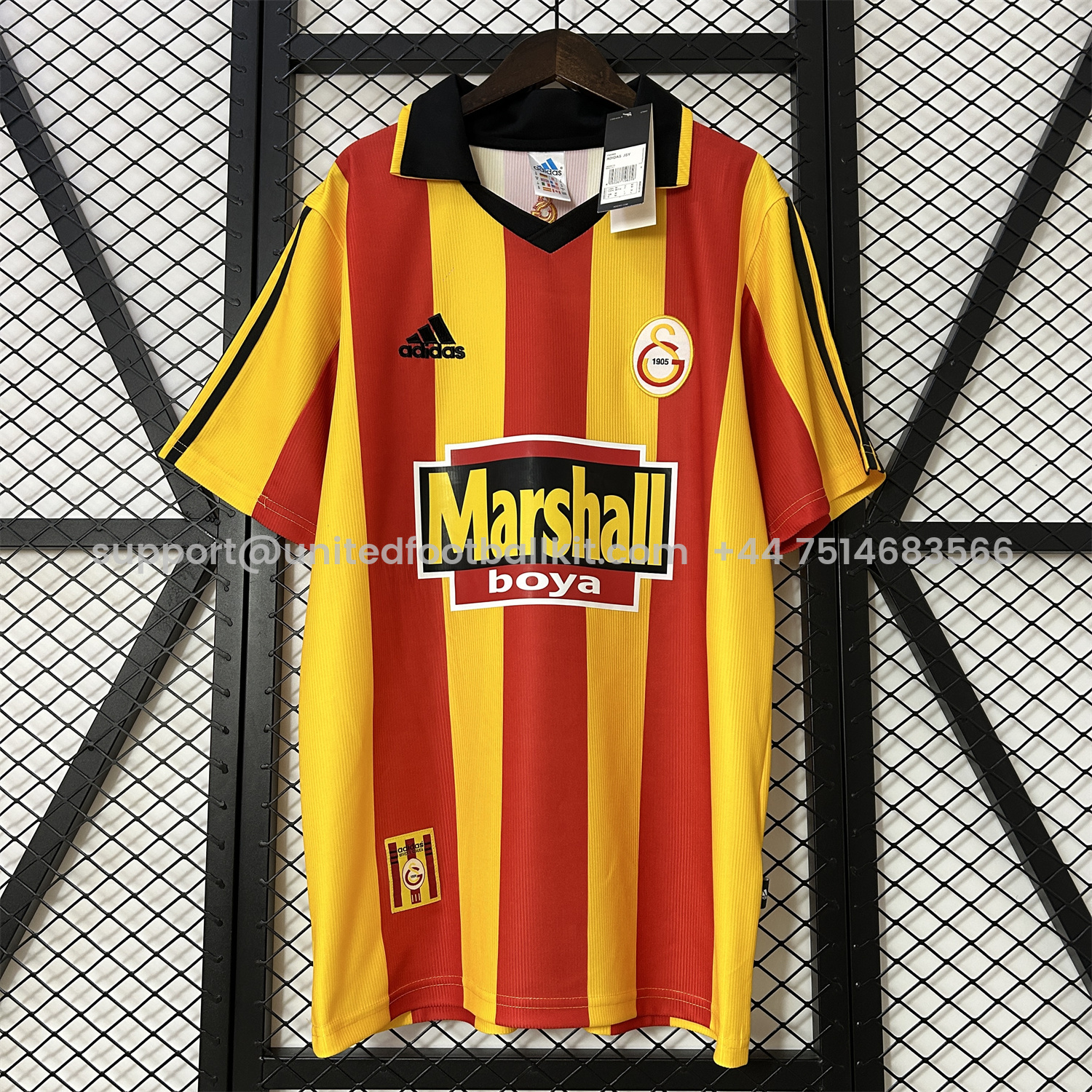 Unitedfootballkit.com | Retro Galatasaray 1999-00 Home Jersey -Customize Name, Number and Patch | Worldwide Shipping