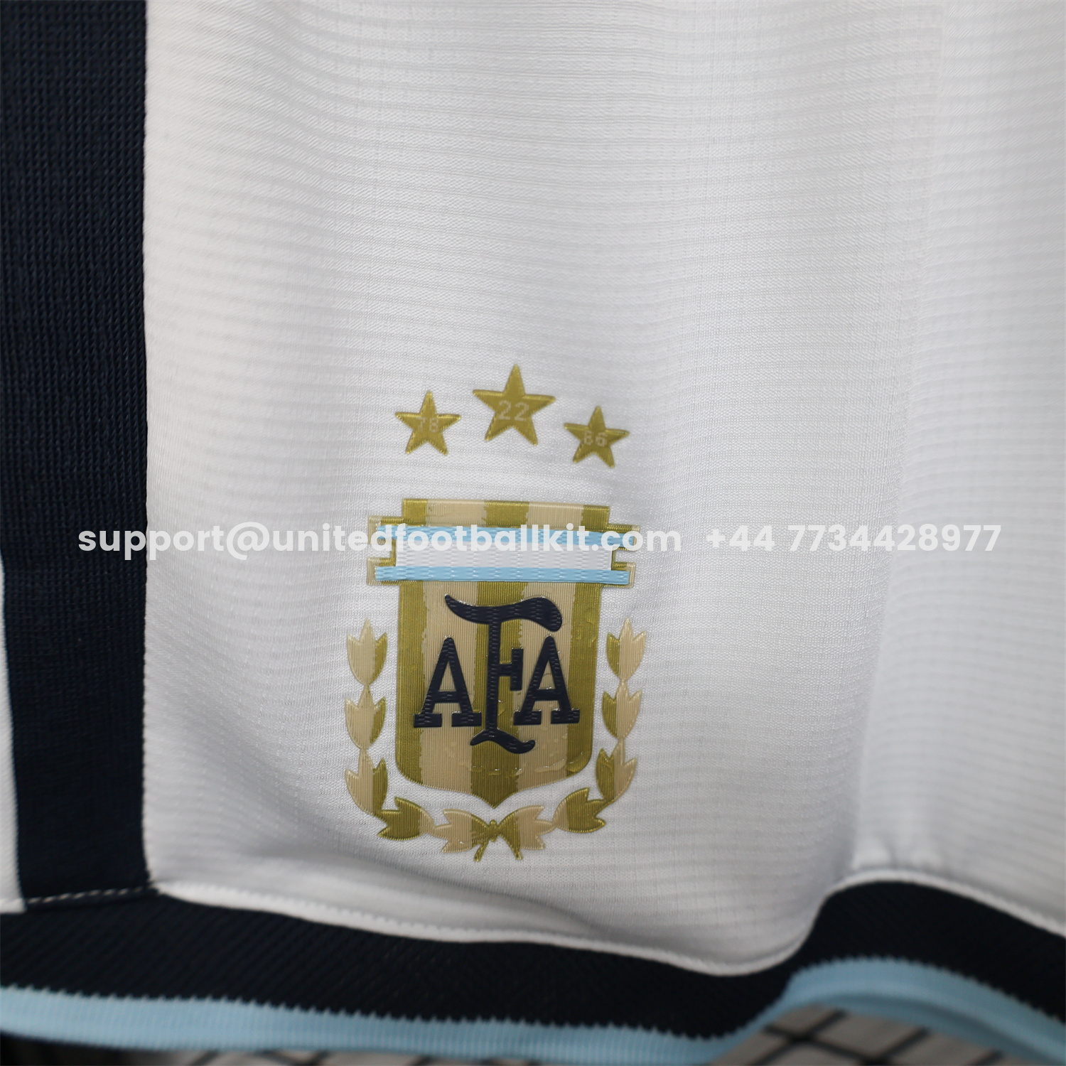 Unitedfootballkit.com | Argentina 2026 White Shorts - Player Version -Customize Name, Number and Patch | Worldwide Shipping