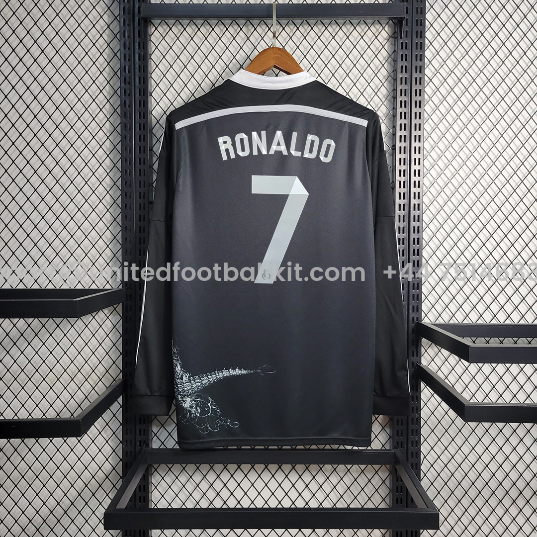 Unitedfootballkit.com | Retro Real Madrid 14-15 Third Long Sleeve Jersey -Customize Name, Number and Patch | Worldwide Shipping