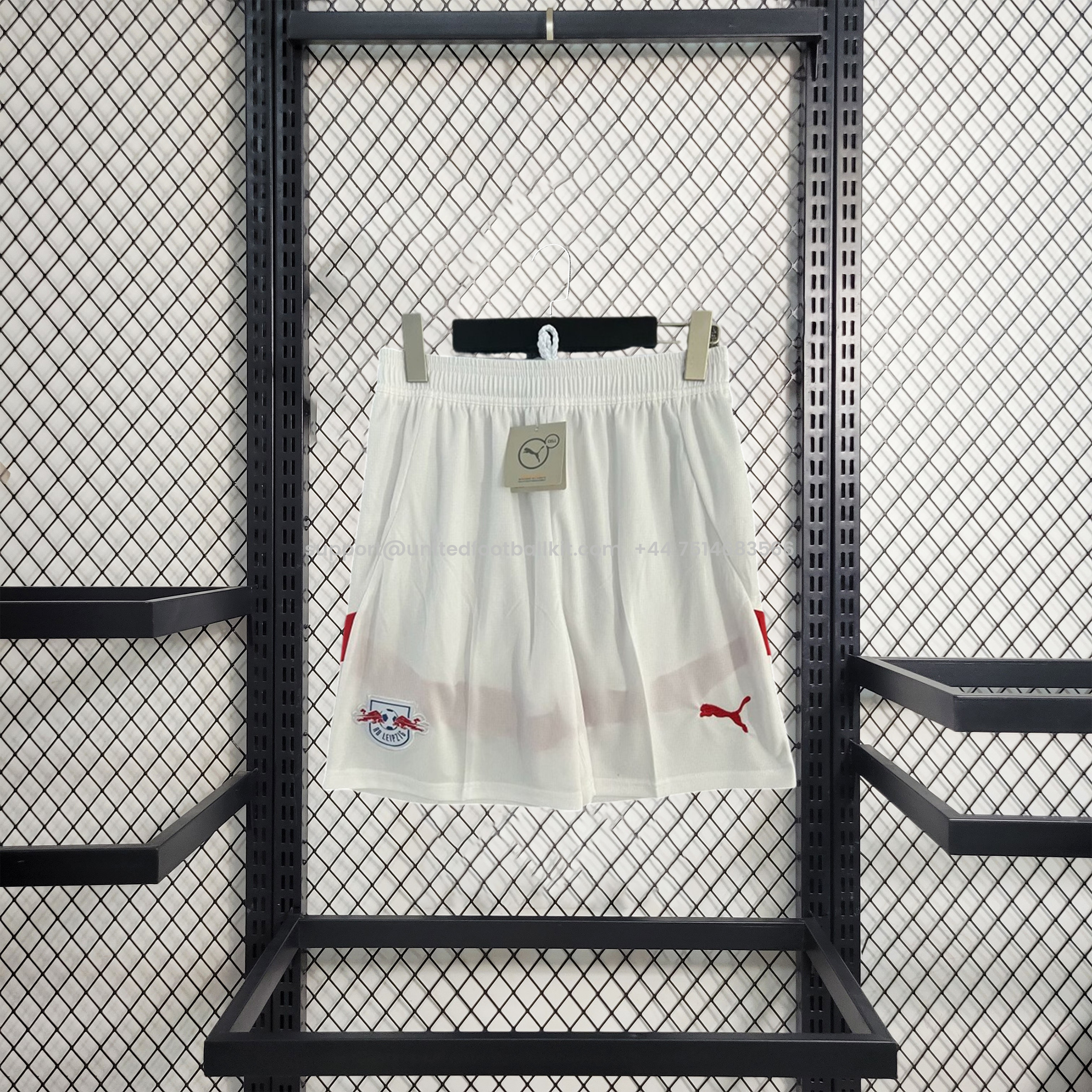 Unitedfootballkit.com | RB Leipzig 24-25 Home Shorts - Fans Version -Customize Name, Number and Patch | Worldwide Shipping