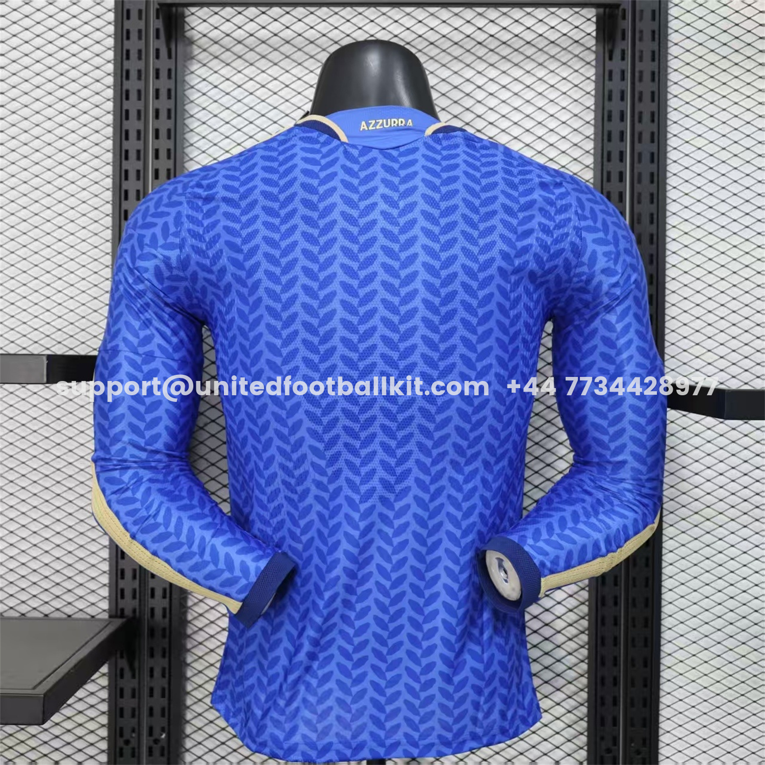 Unitedfootballkit.com | Italy 2026 Home Long Sleeves Jersey - Player Version -Customize Name, Number and Patch | Worldwide Shipping