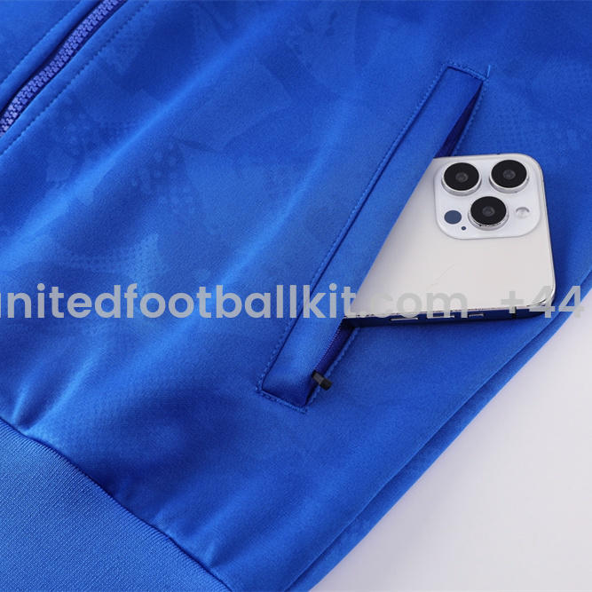 Unitedfootballkit.com | Barcelona 24-25 Jacket Training Tracksuit - Blue Top and Black Pants -Customize Name, Number and Patch | Worldwide Shipping