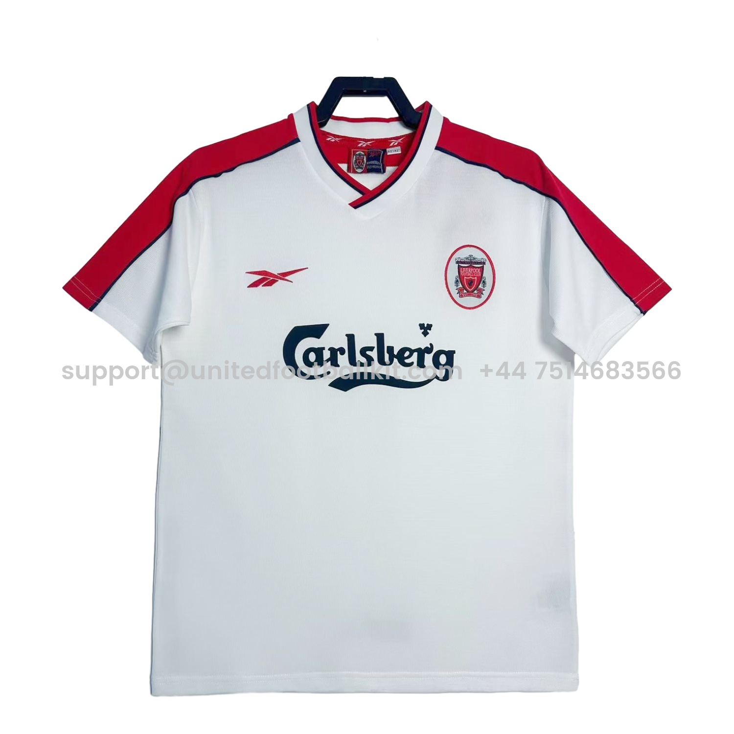 Unitedfootballkit.com | Retro Liver.pool 1998-99 Away White Jersey -Customize Name, Number and Patch | Worldwide Shipping