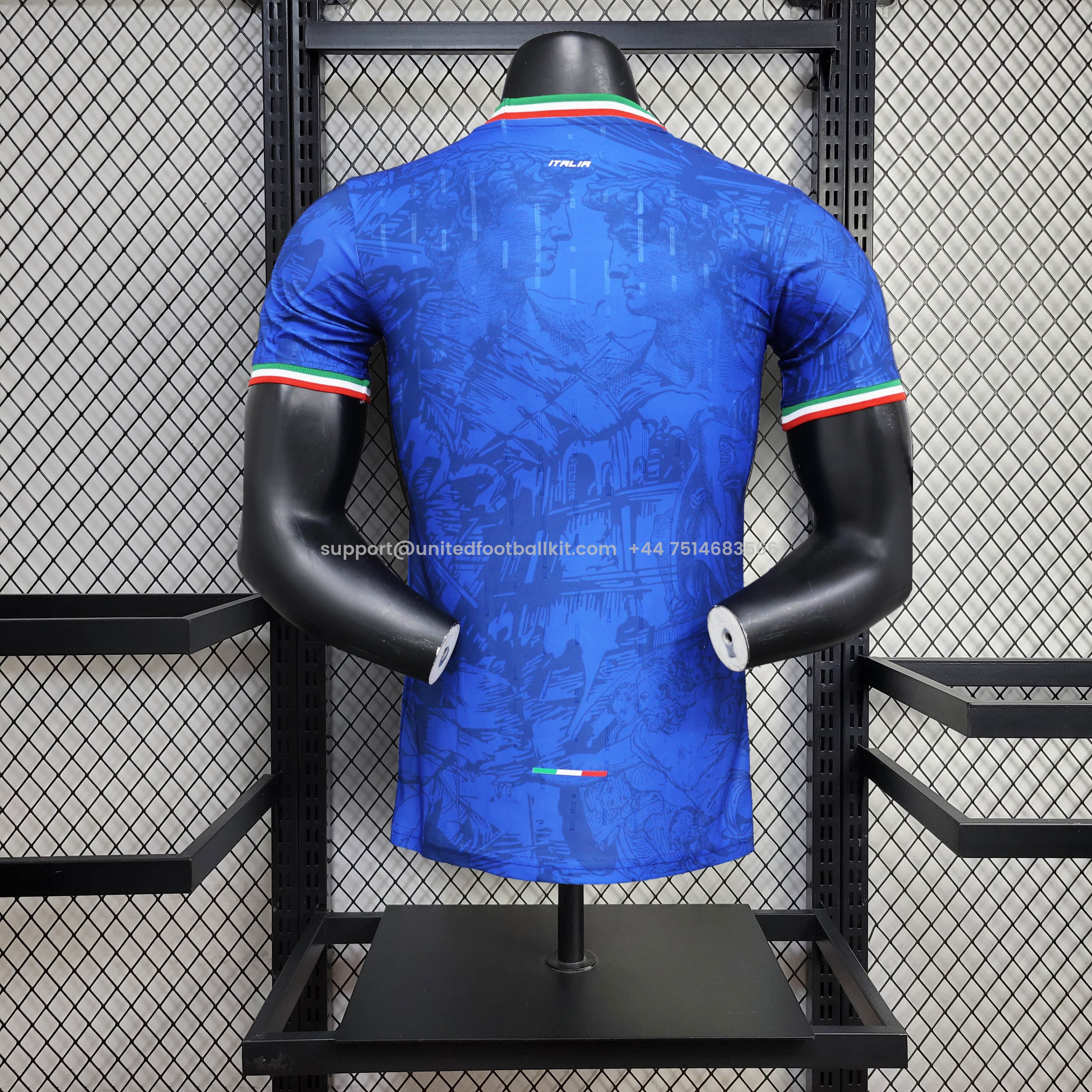 Unitedfootballkit.com | Italy 2024 Blue Special Edition Jersey - Player Version -Customize Name, Number and Patch | Worldwide Shipping