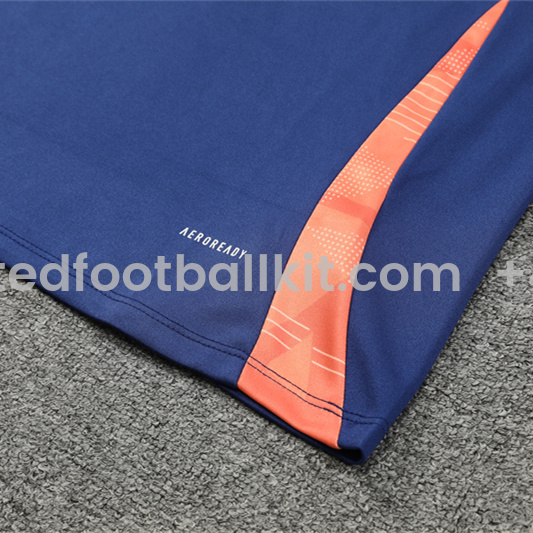 Unitedfootballkit.com | Manchester United 24-25 Long Sleeve Training Set - Deep Blue -Customize Name, Number and Patch | Worldwide Shipping