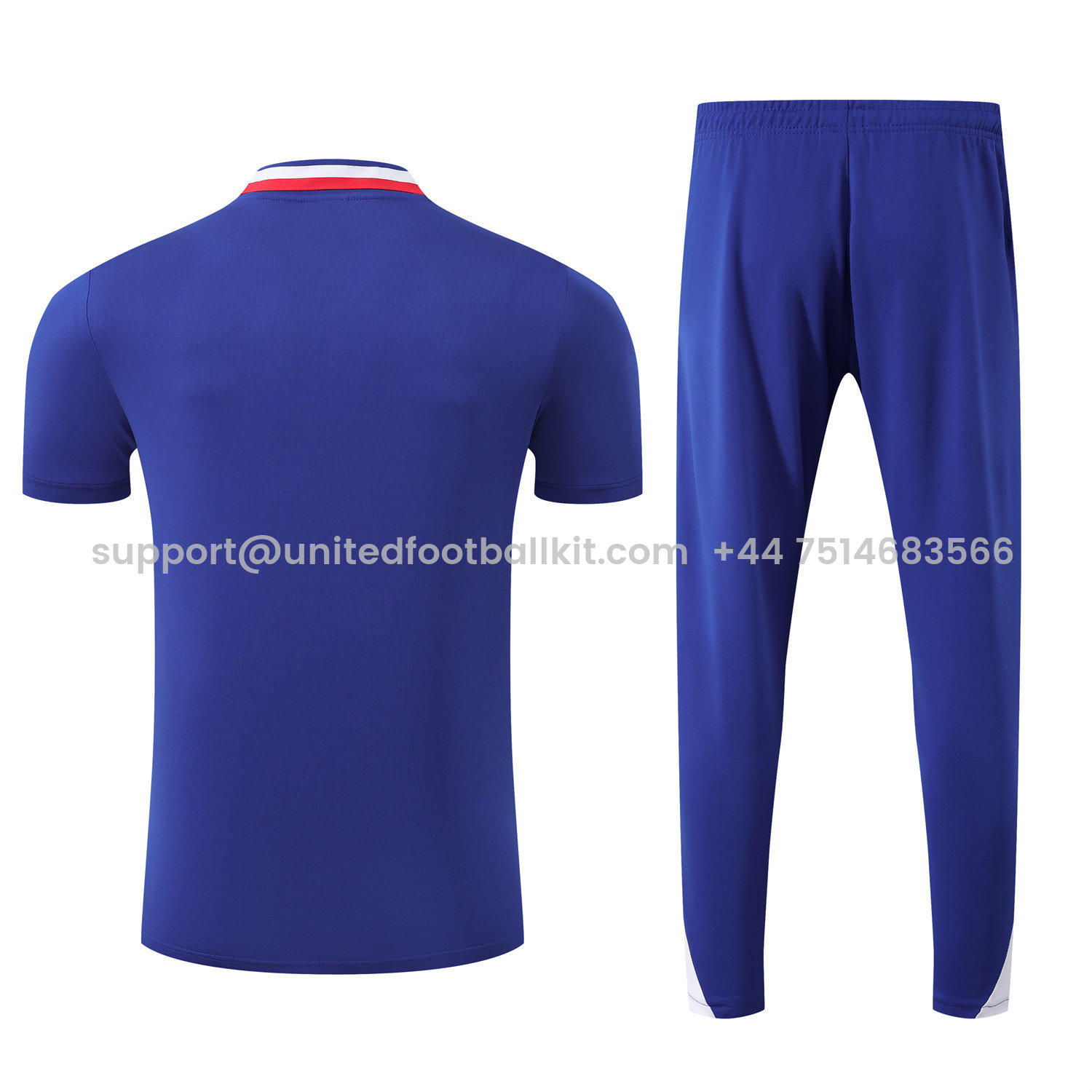 Unitedfootballkit.com | France 25-26 POLO Short-Sleeve Training Set - Blue Top and Pants -Customize Name, Number and Patch | Worldwide Shipping
