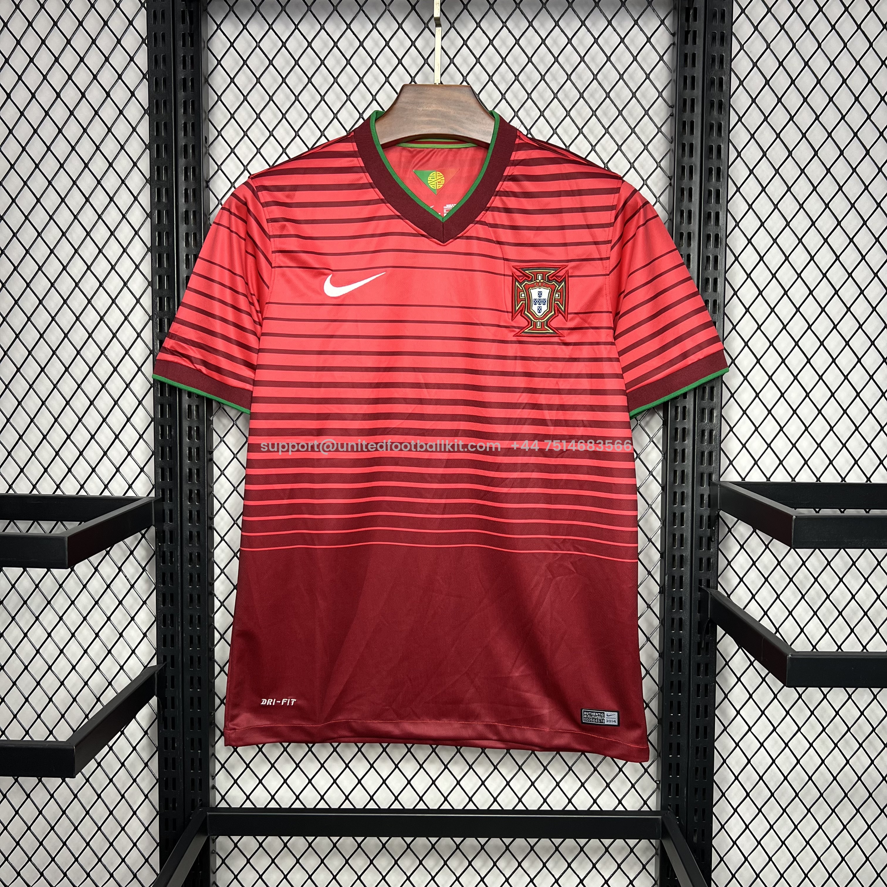 Unitedfootballkit.com | Retro Portugal 2014 Home Stadium Jersey -Customize Name, Number and Patch | Worldwide Shipping