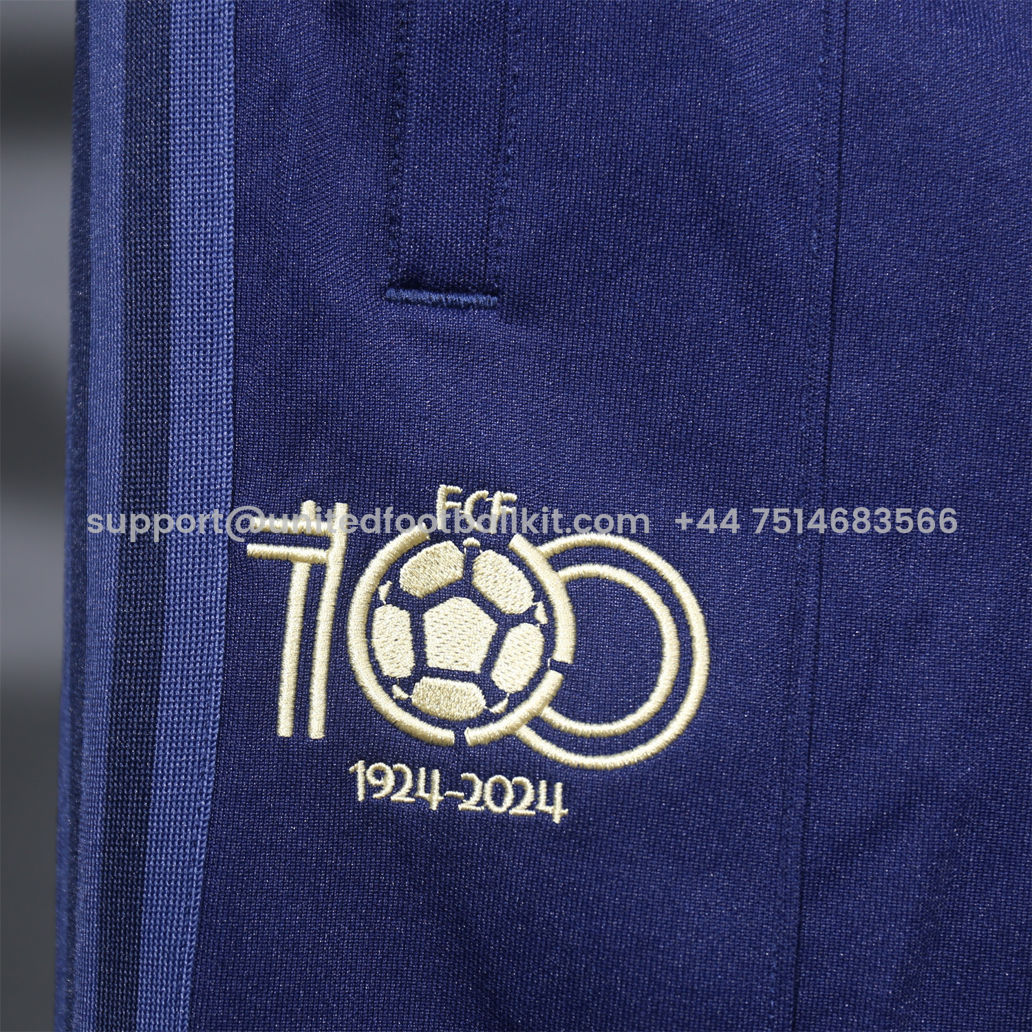 Unitedfootballkit.com | Colombia 2024 100th Anniversary Jacket Training Tracksuit - Deep Blue -Customize Name, Number and Patch | Worldwide Shipping