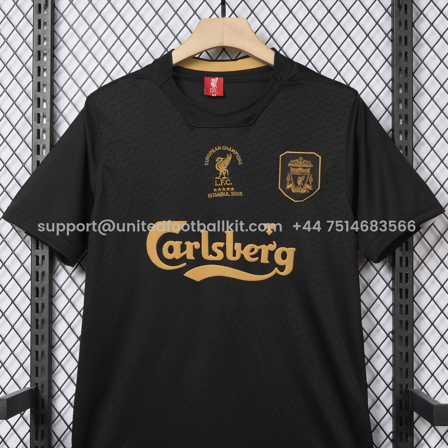 Unitedfootballkit.com | Liver.pool 25-26 Istanbul 2005 Anniversary Black Jersey - Fans Version -Customize Name, Number and Patch | Worldwide Shipping