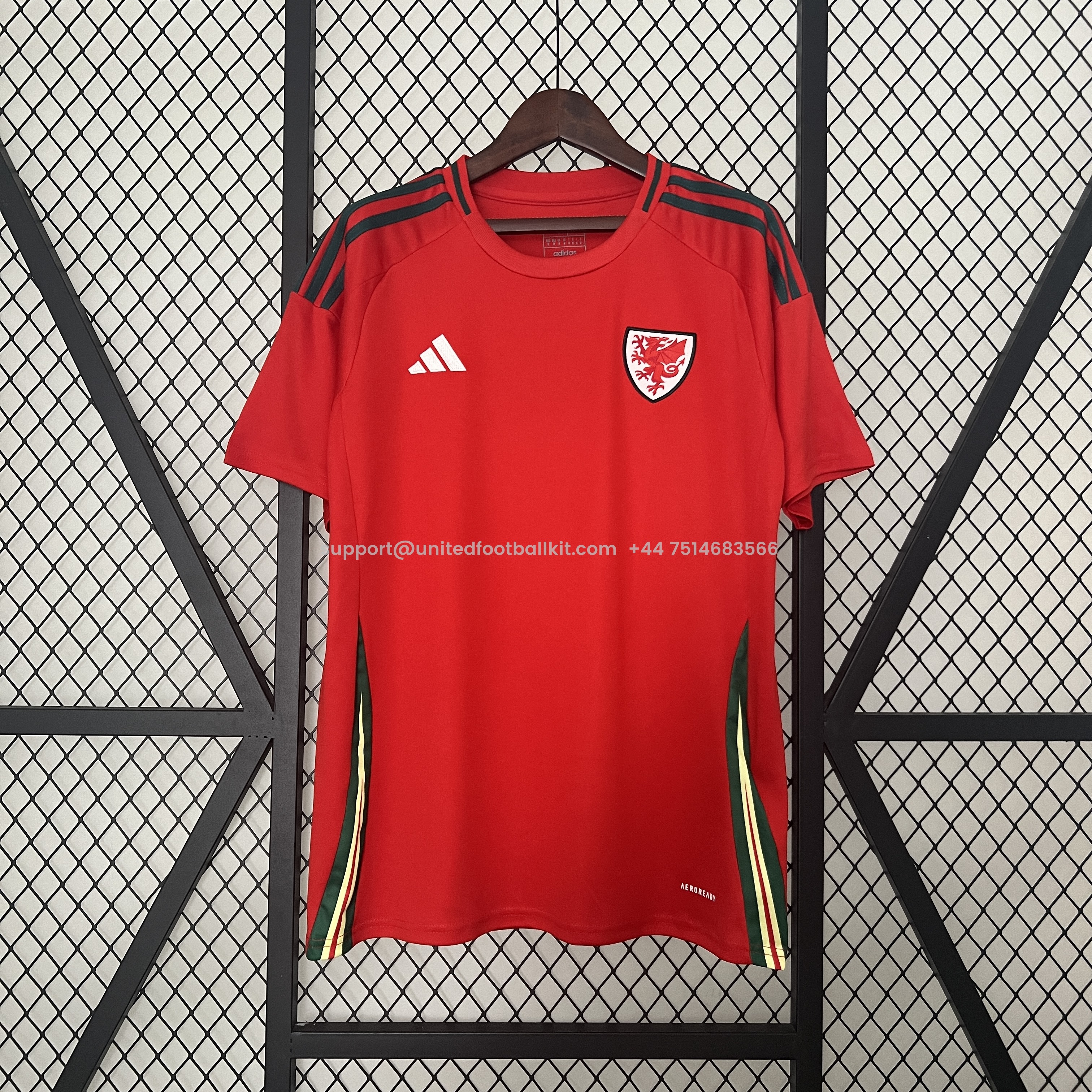 Unitedfootballkit.com | Wales 2024 Home Stadium Jersey - Fans Version -Customize Name, Number and Patch | Worldwide Shipping