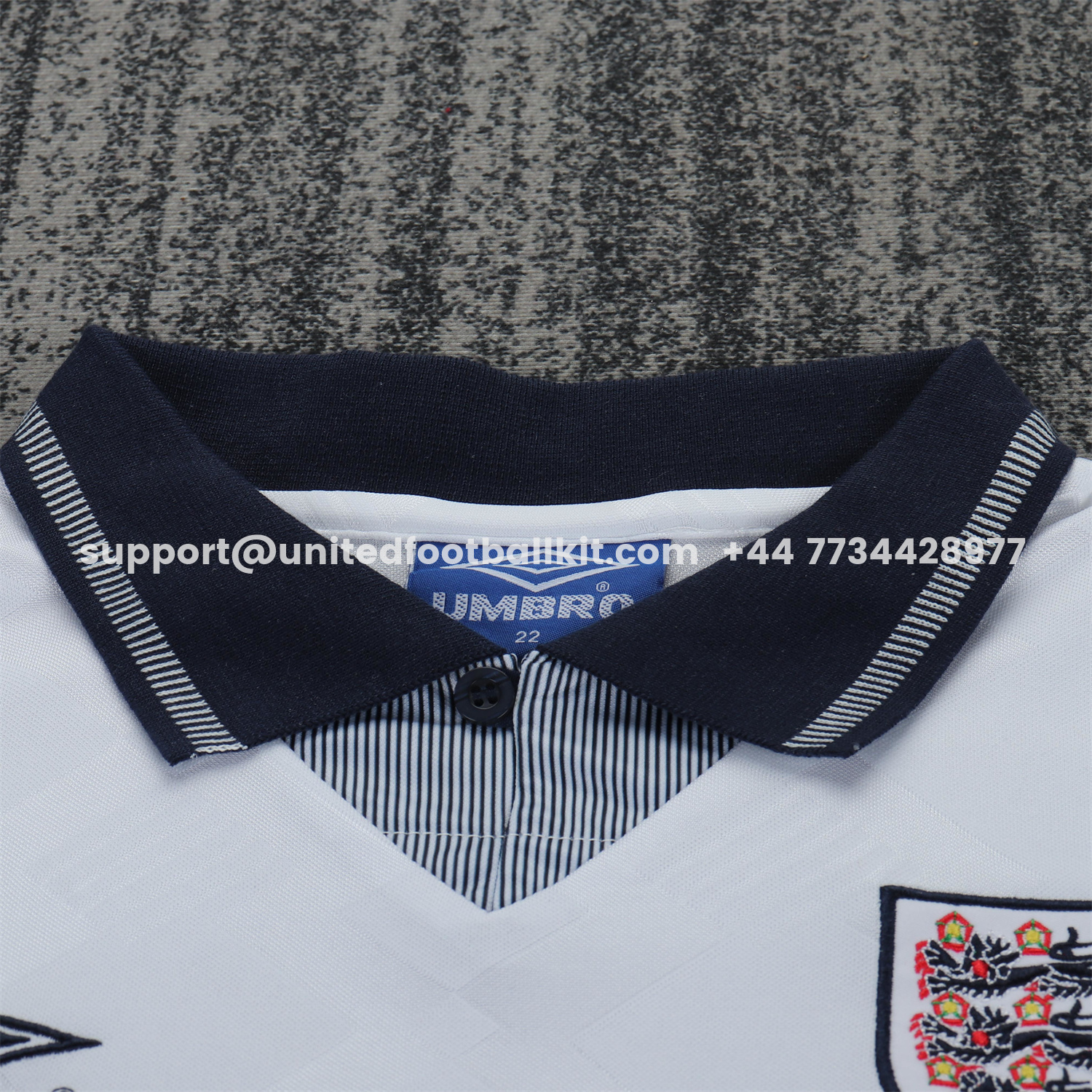 Unitedfootballkit.com | Retro England 1990 Home Kids Kit -Customize Name, Number and Patch | Worldwide Shipping