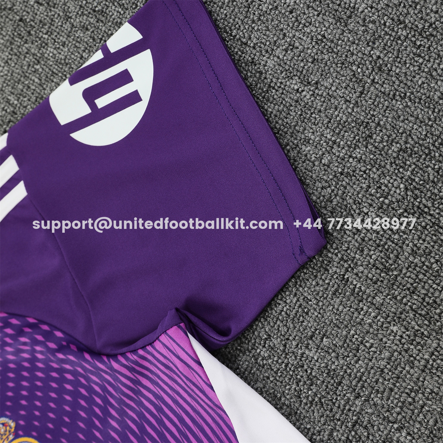 Unitedfootballkit.com | Real Madrid 25-26 Short-Sleeve Training Set - Purple Top & Purple Shorts -Customize Name, Number and Patch | Worldwide Shipping
