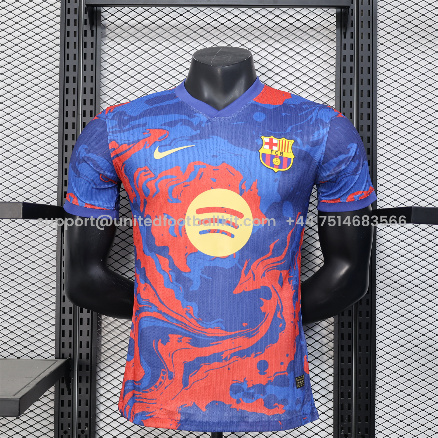 Unitedfootballkit.com | Barcelona 25-26 Fire Dragon Special Edition Jersey - Player Version -Customize Name, Number and Patch | Worldwide Shipping