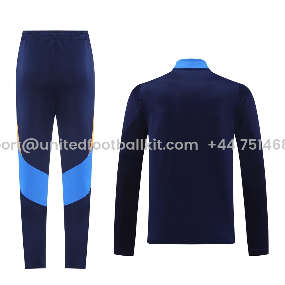 Unitedfootballkit.com | Juventus 24-25 Jacket Training Tracksuit - Royal Blue -Customize Name, Number and Patch | Worldwide Shipping