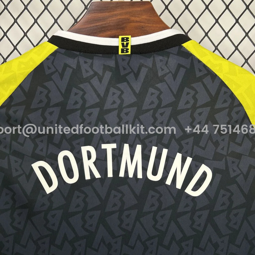 Unitedfootballkit.com | Retro Dortmund 1995-96 Away Jersey -Customize Name, Number and Patch | Worldwide Shipping