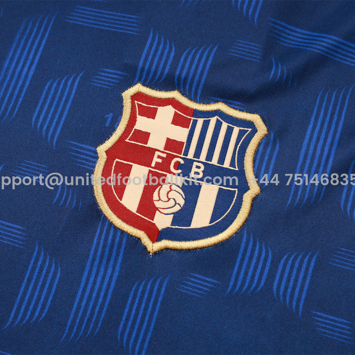 Unitedfootballkit.com | Barcelona 24-25 Short-Sleeve Training Set - Royal Blue Top & Shorts -Customize Name, Number and Patch | Worldwide Shipping