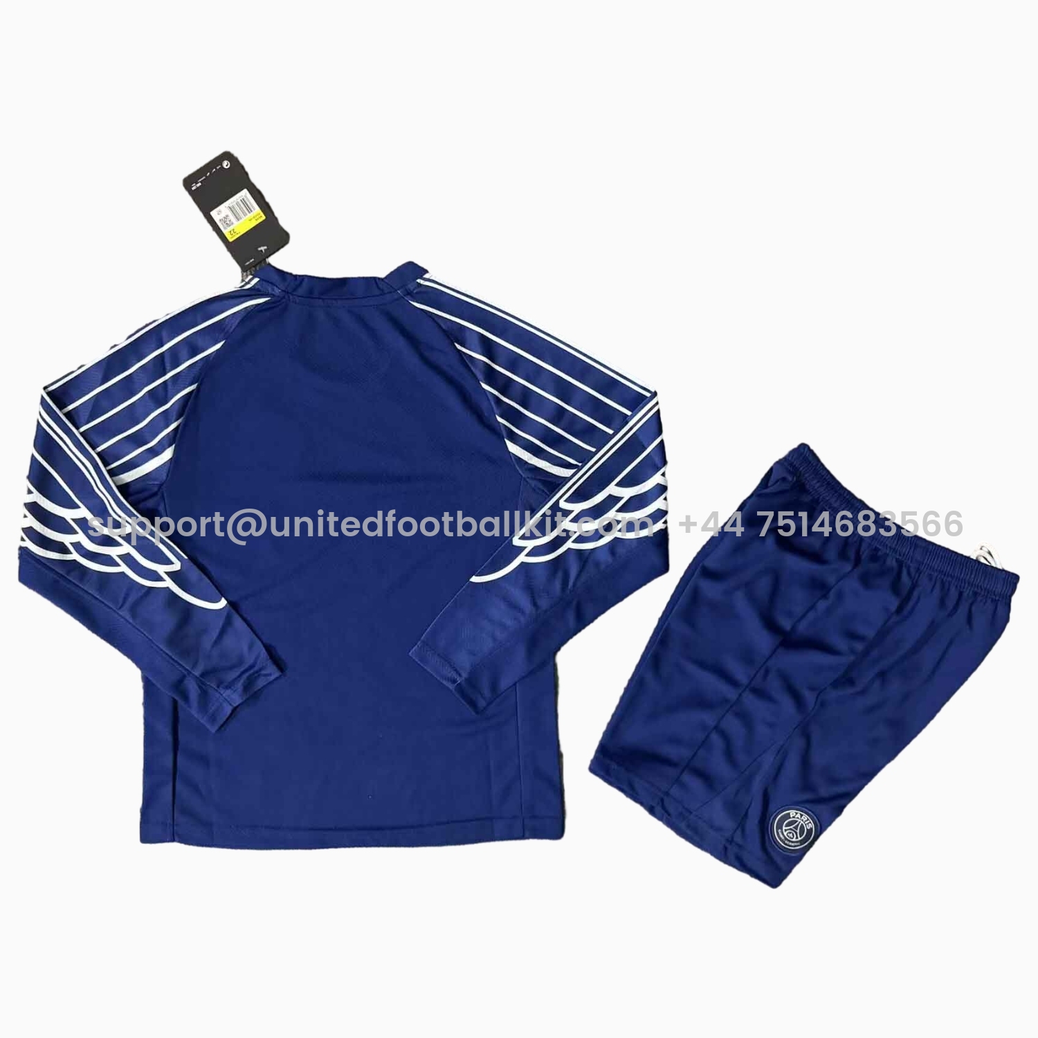 Unitedfootballkit.com | Paris Saint-Germain PSG 24-25 Fourth Long Sleeves Kids Kit -Customize Name, Number and Patch | Worldwide Shipping