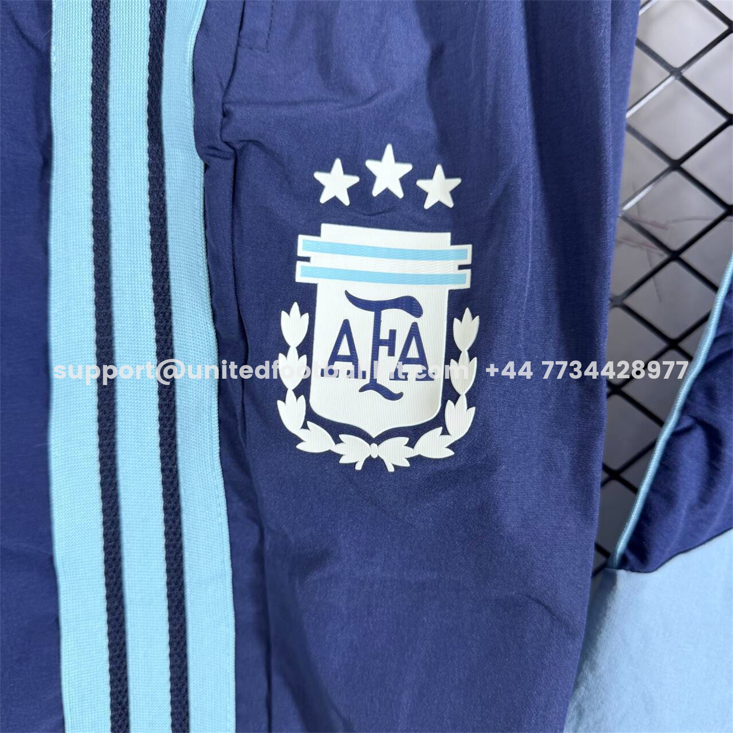 Unitedfootballkit.com | Argentina 2026 Windbreaker Training Set - Dark Blue Top and Pants -Customize Name, Number and Patch | Worldwide Shipping