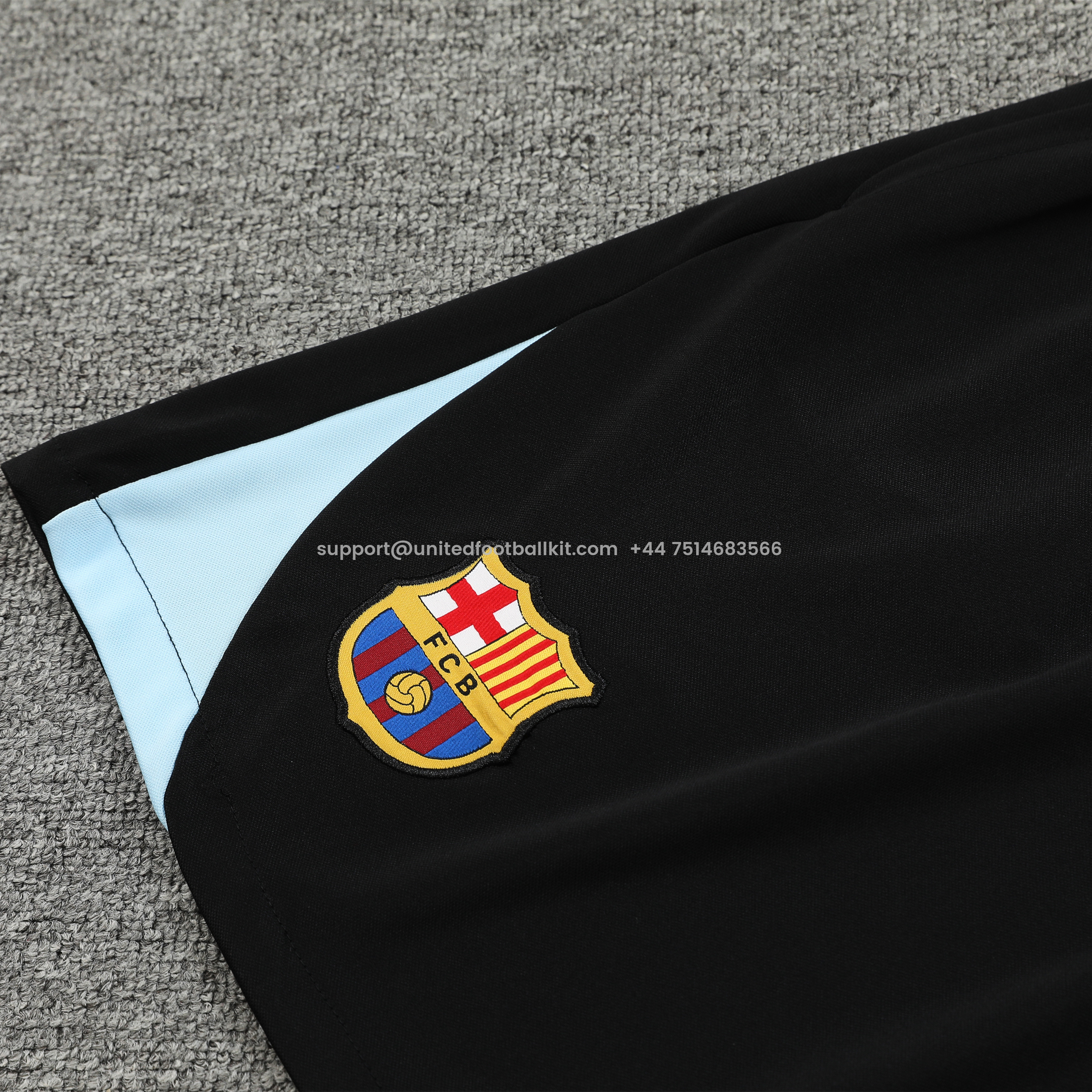 Unitedfootballkit.com | Barcelona 24-25 Short-Sleeve Training Set - Red Top & Black Shorts -Customize Name, Number and Patch | Worldwide Shipping