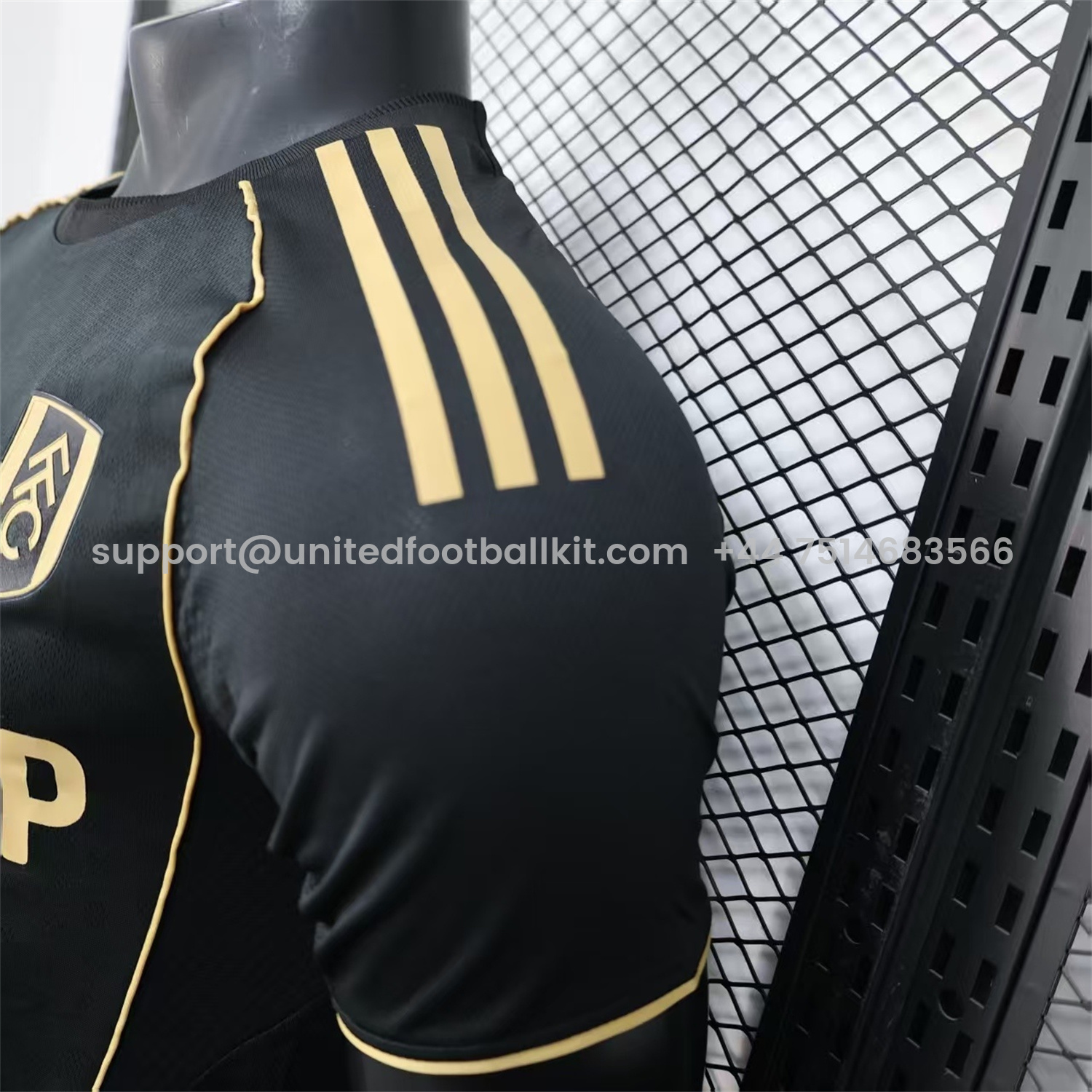 Unitedfootballkit.com | Fulham 25-26 Third Black Jersey - Player Version -Customize Name, Number and Patch | Worldwide Shipping