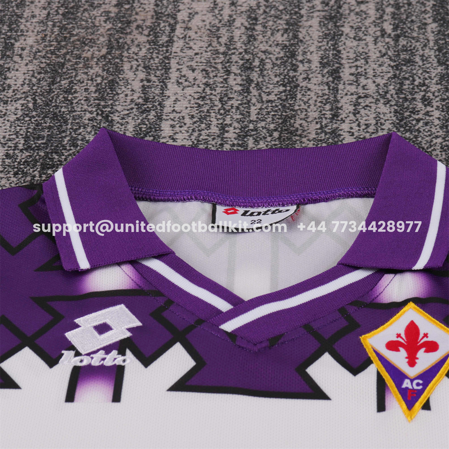 Unitedfootballkit.com | Retro Fiorentina 1992-93 Away Kids Kit -Customize Name, Number and Patch | Worldwide Shipping