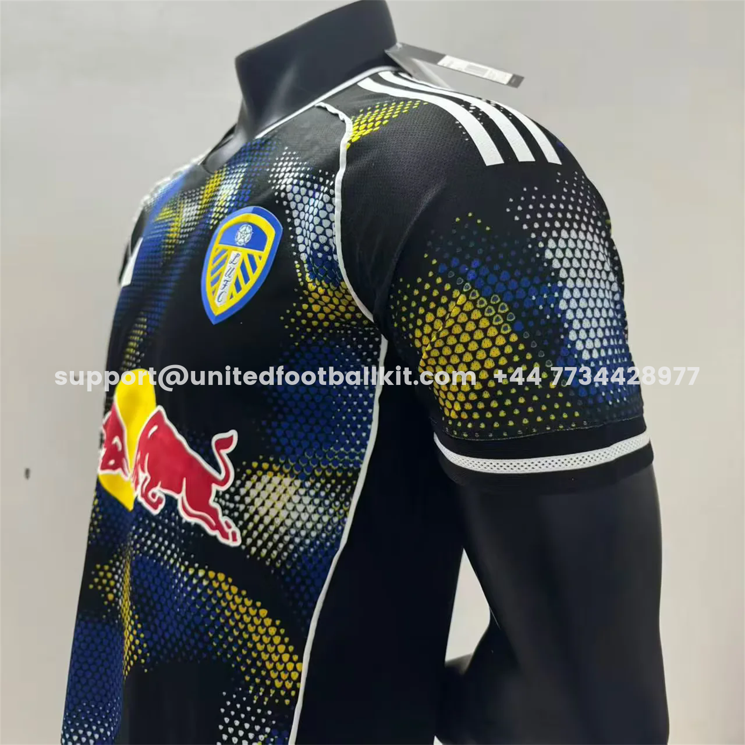 Unitedfootballkit.com | Leeds United 25-26 Third Black Jersey - Player Version -Customize Name, Number and Patch | Worldwide Shipping