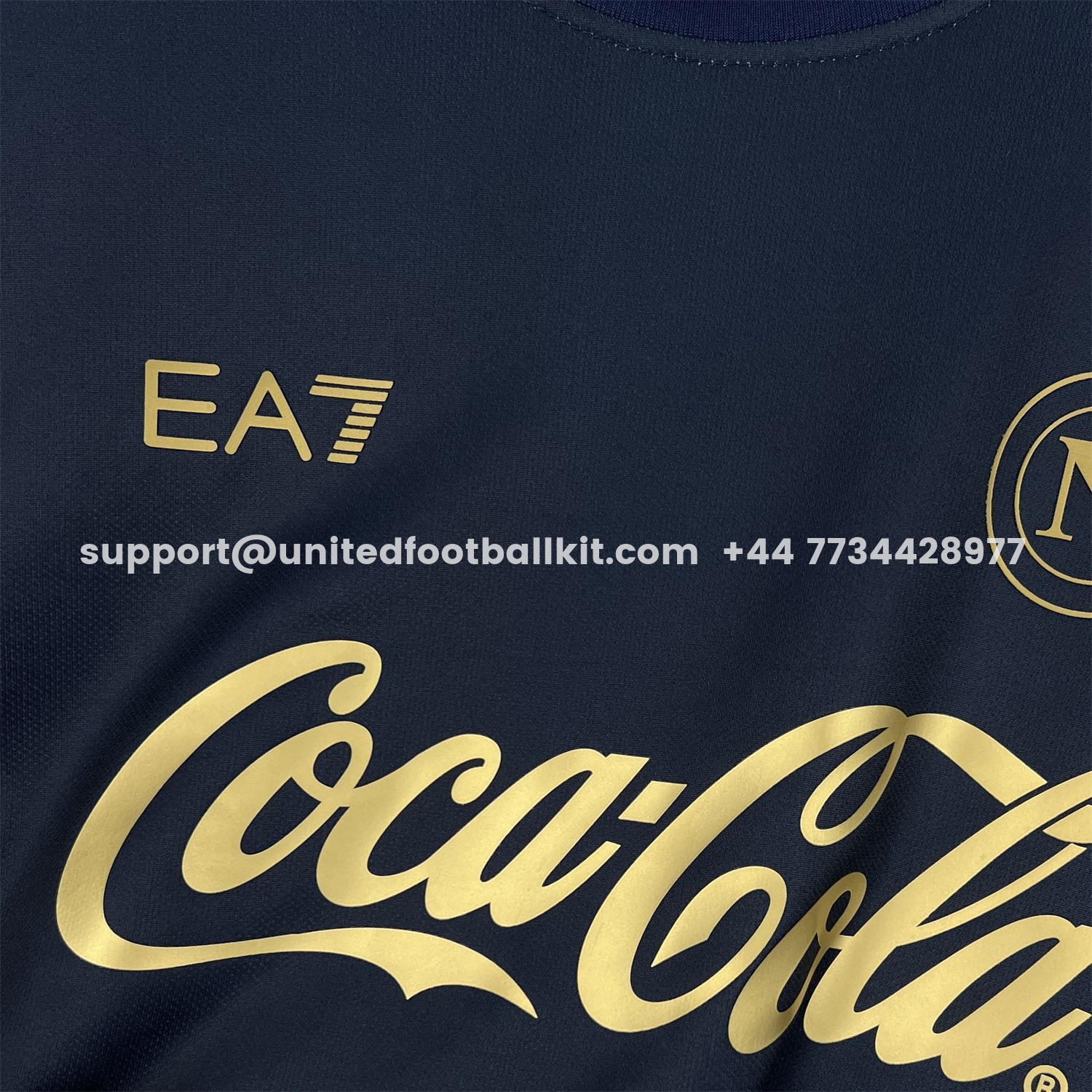 Unitedfootballkit.com | Napoli 25-26 CocaCola Dark Blue Special Long Sleeves Jersey - Fans Version -Customize Name, Number and Patch | Worldwide Shipping