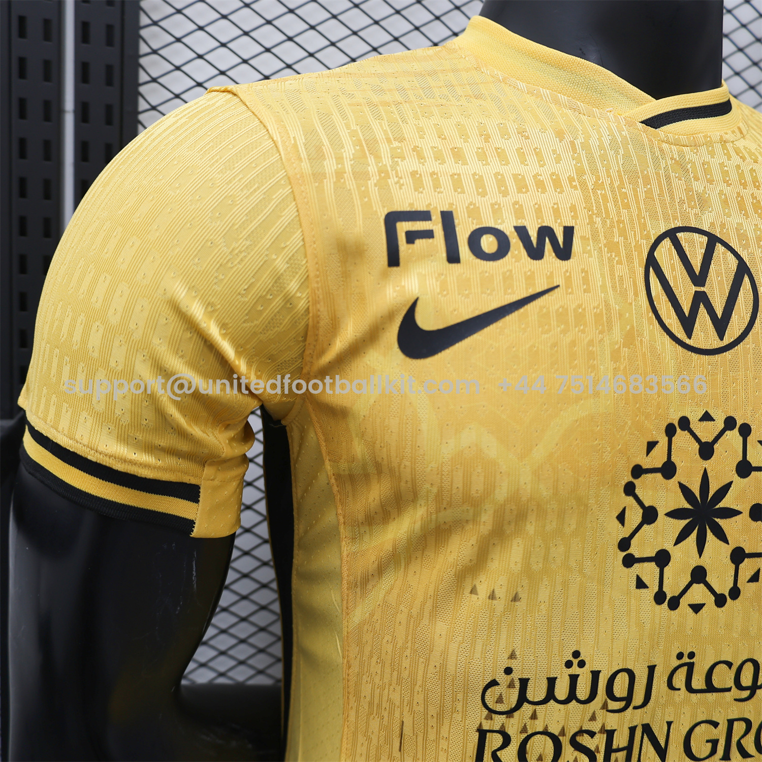 Unitedfootballkit.com | Al Ittihad Jeddah United 25-26 Third Yellow Jersey - Player Version -Customize Name, Number and Patch | Worldwide Shipping