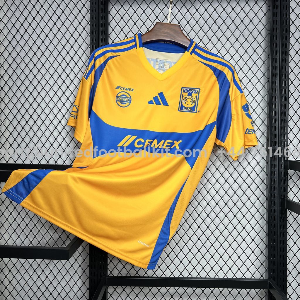 Unitedfootballkit.com | Tigres UANL 24-25 Home Stadium Jersey - Fans Version -Customize Name, Number and Patch | Worldwide Shipping