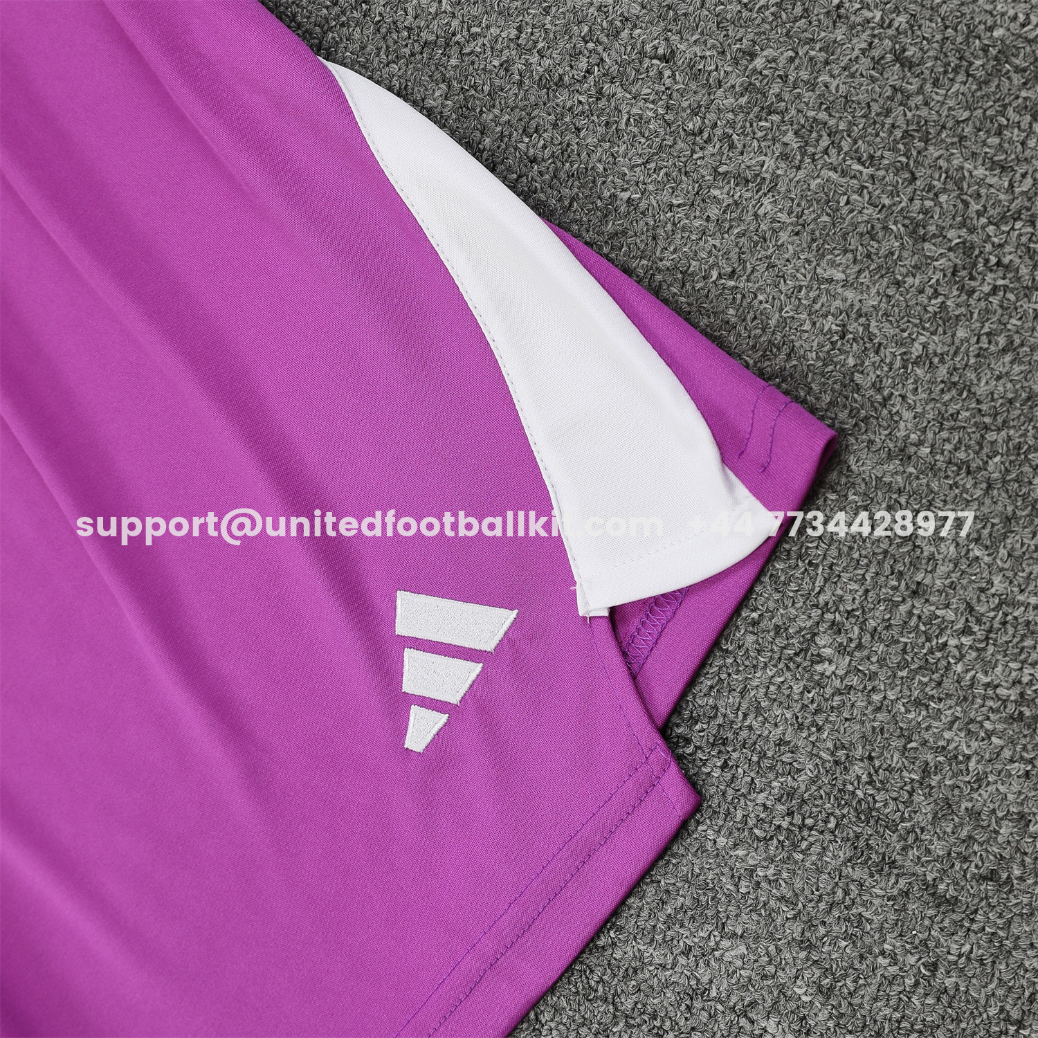 Unitedfootballkit.com | Real Madrid 25-26 Short-Sleeve Training Set - Purple Top & Purple Shorts -Customize Name, Number and Patch | Worldwide Shipping