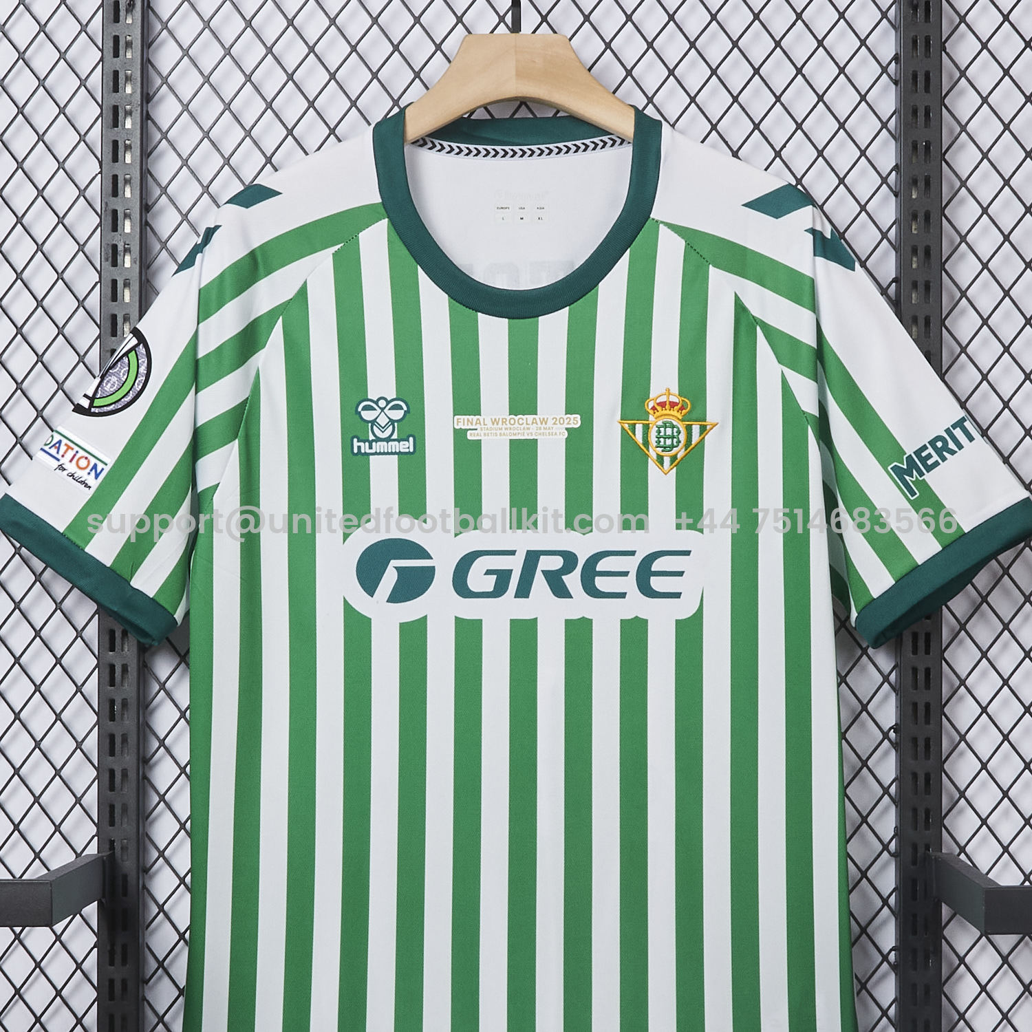 Unitedfootballkit.com | Real Betis 2025 Conference League Final Special Jersey - Fans Version -Customize Name, Number and Patch | Worldwide Shipping
