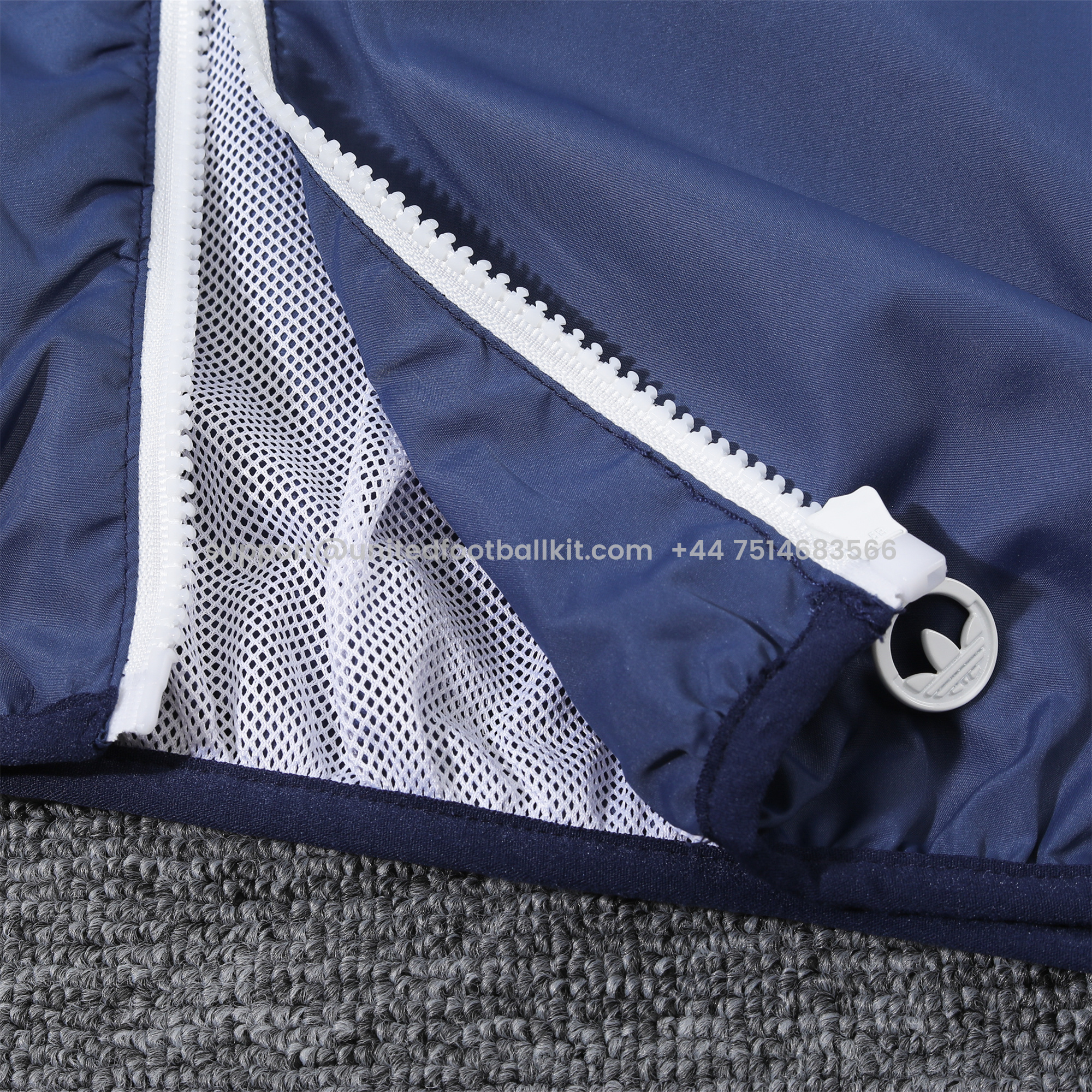 Unitedfootballkit.com | Real Madrid 24-25 White Hooded Windbreaker - Player Version -Customize Name, Number and Patch | Worldwide Shipping