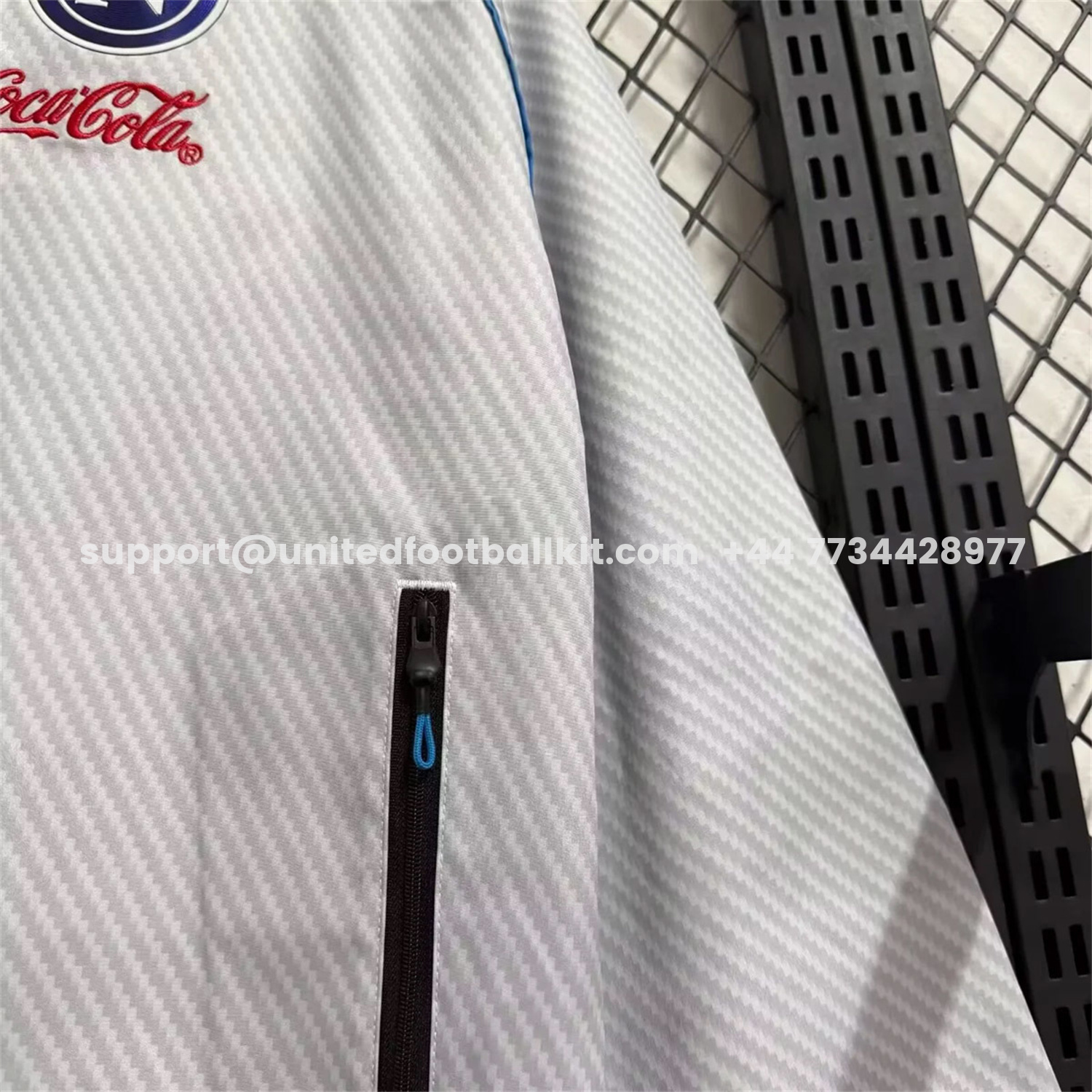 Unitedfootballkit.com | Napoli 25-26 Windbreaker Jacket - Gray -Customize Name, Number and Patch | Worldwide Shipping