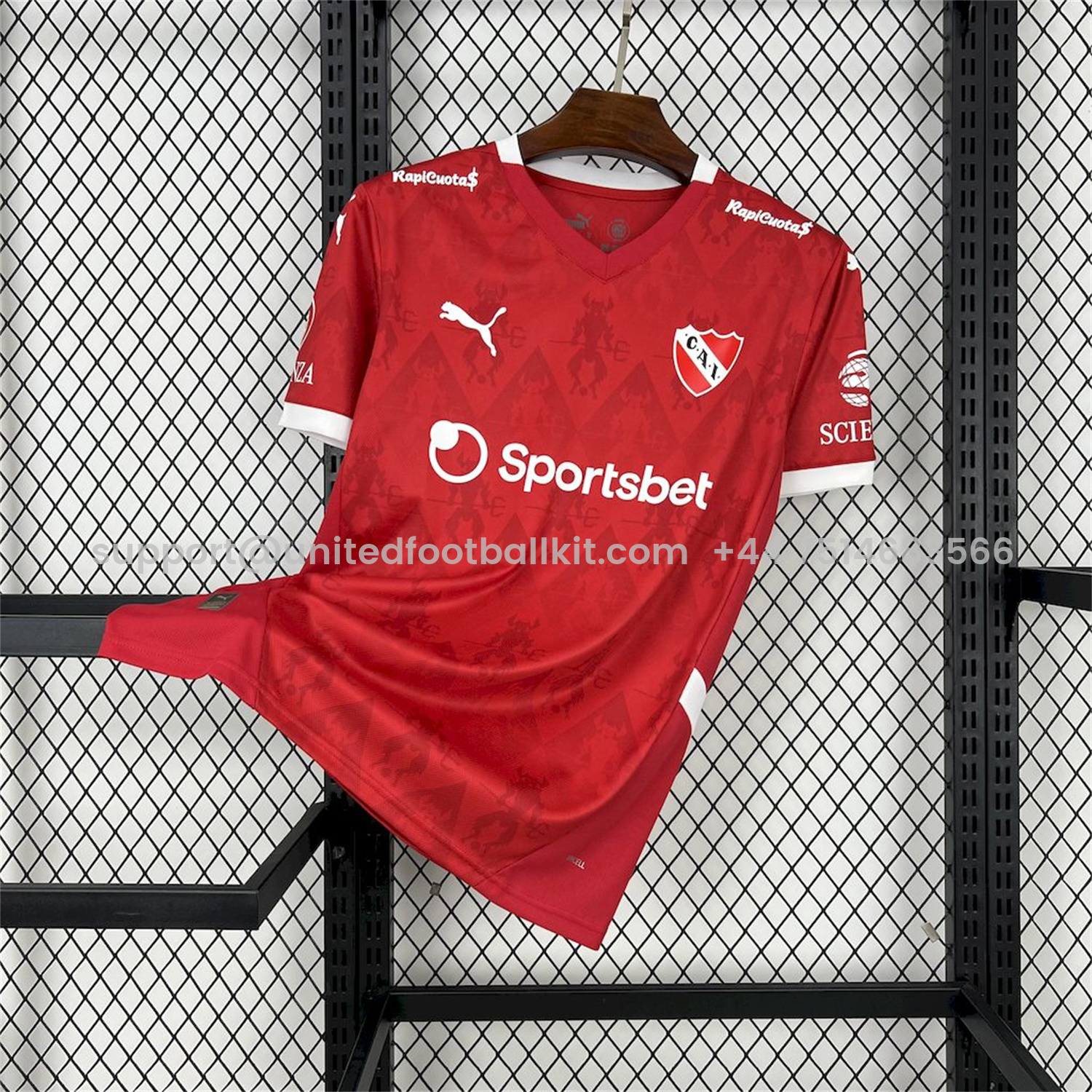 Unitedfootballkit.com | CA Independiente 25-26 Home Jersey - Fans Version -Customize Name, Number and Patch | Worldwide Shipping
