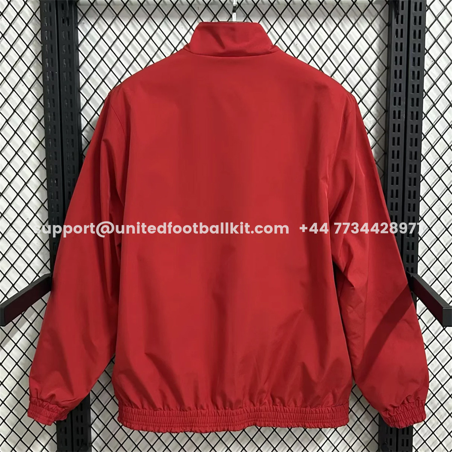 Unitedfootballkit.com | Spain 2026 Pre-Match Double Sided Reversible Windbreaker - Red -Customize Name, Number and Patch | Worldwide Shipping