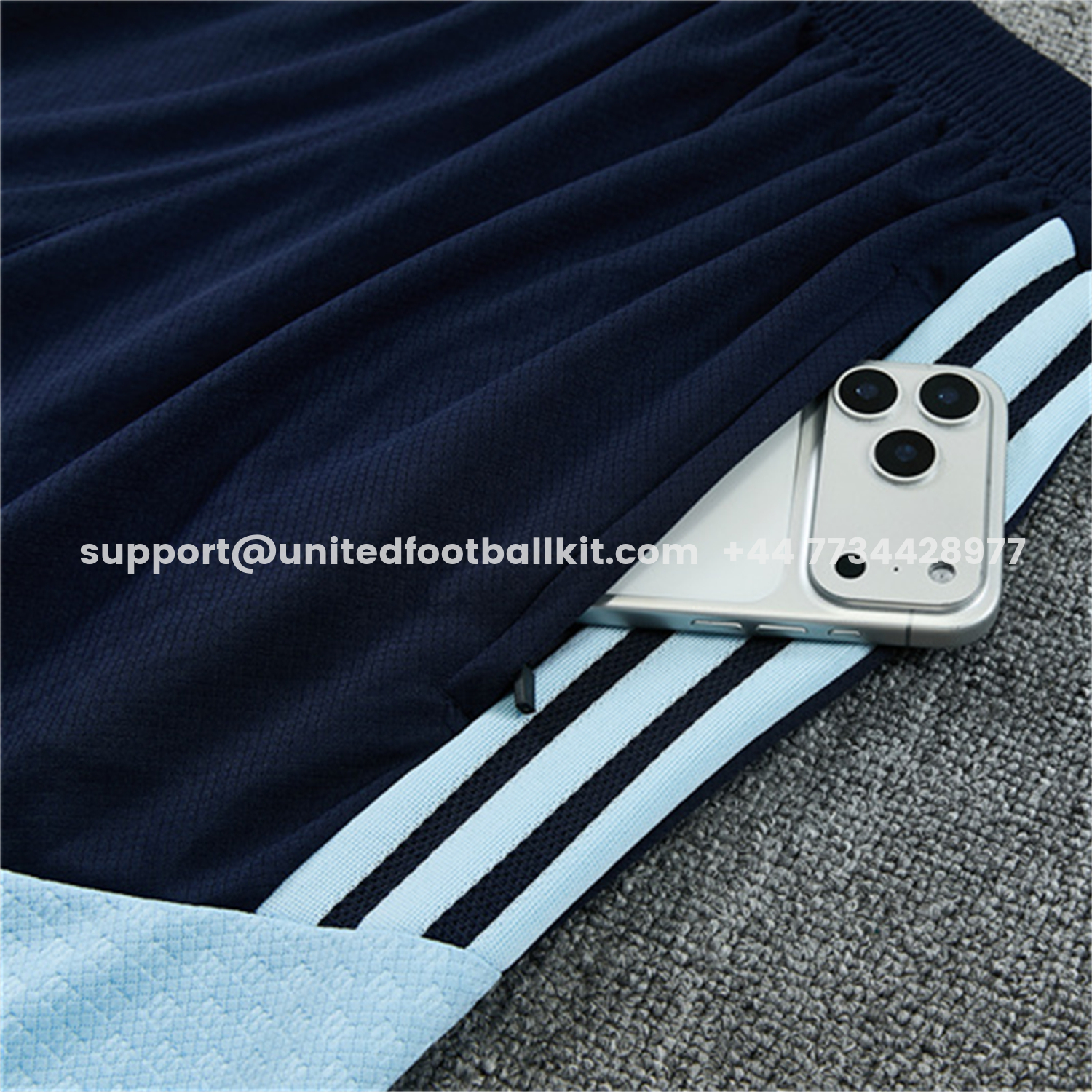 Unitedfootballkit.com | Argentina 2026 Short-Sleeve Training Set - Blue Rays Top and Blue Shorts -Customize Name, Number and Patch | Worldwide Shipping