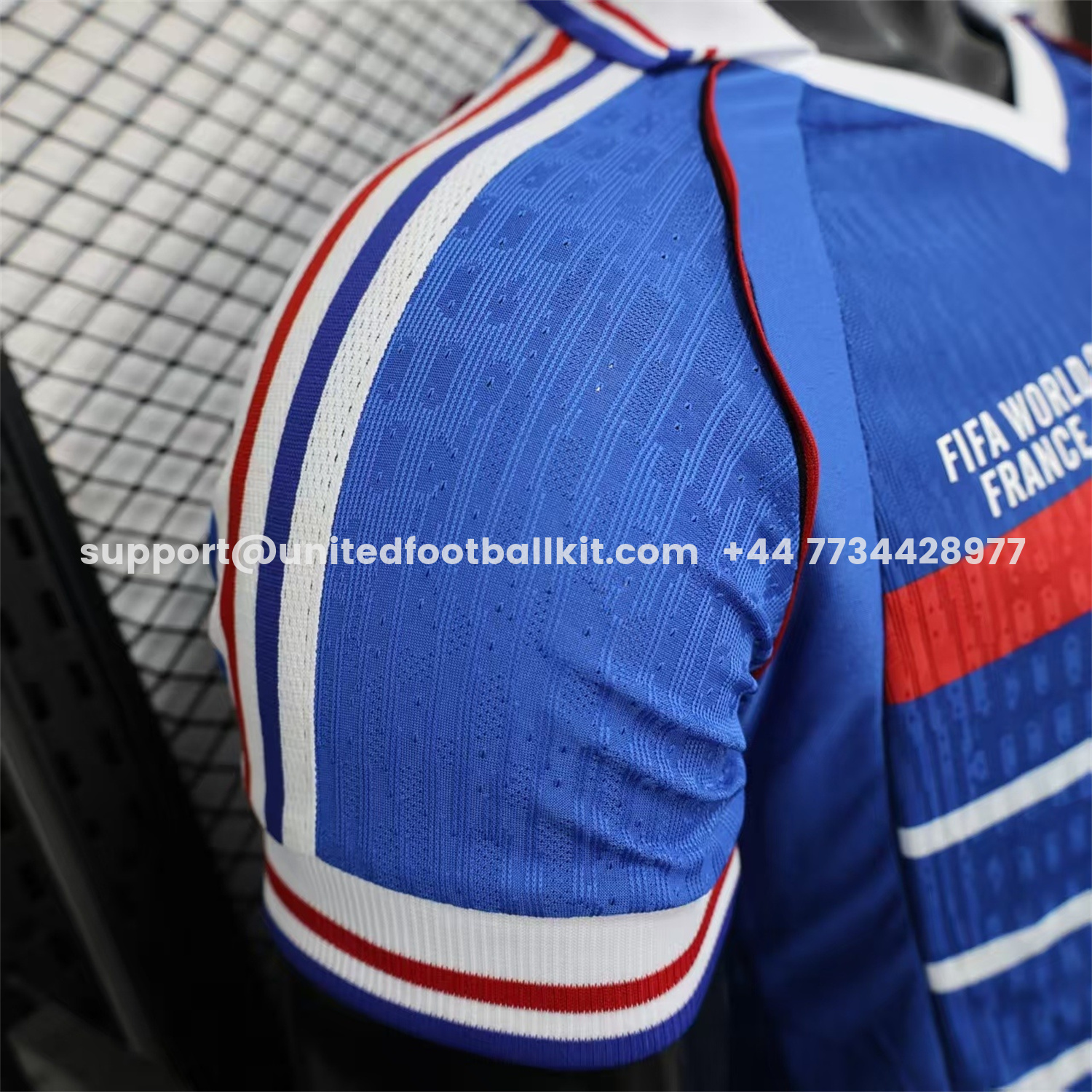 Unitedfootballkit.com | Retro France 1998 Home Blue Jersey - Player Version -Customize Name, Number and Patch | Worldwide Shipping