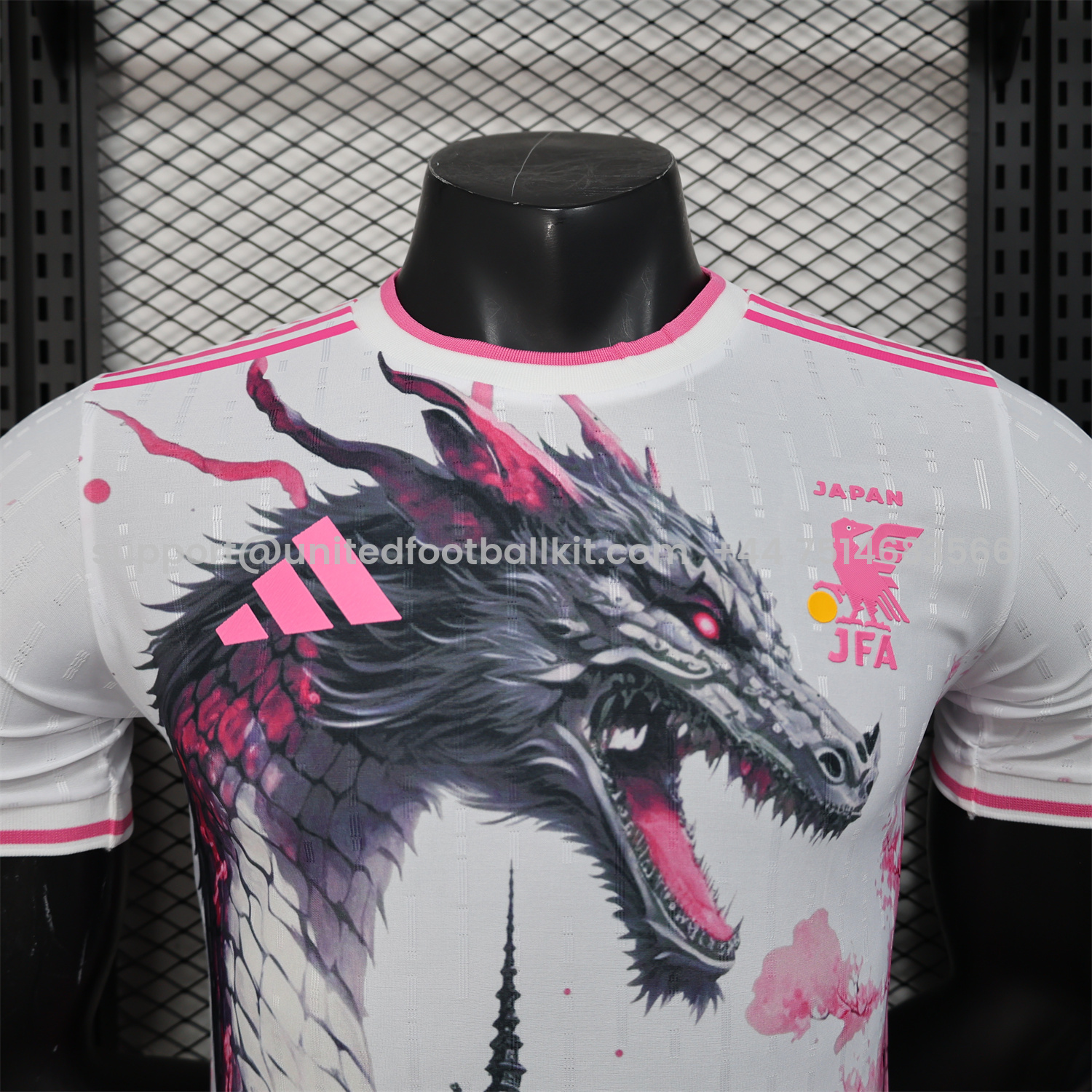 Unitedfootballkit.com | Japan 25-26 Black Dragon & Tower White Special Edition Jersey - Player Version -Customize Name, Number and Patch | Worldwide Shipping